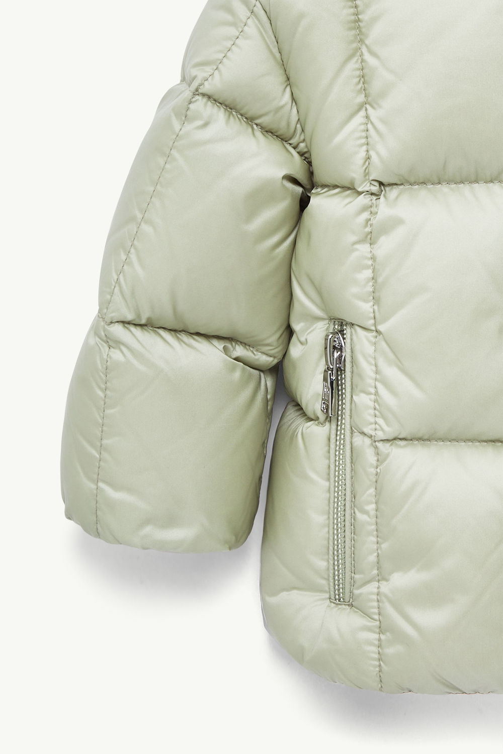 Parana Hooded Down Jacket Girl Light Green Moncler 4