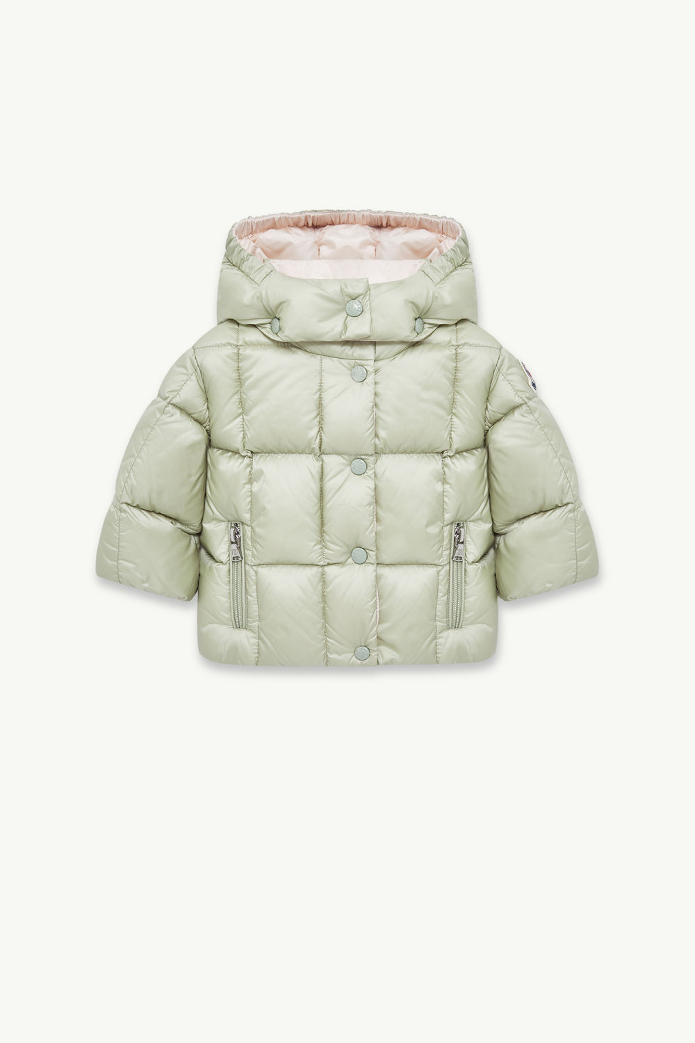 Parana Hooded Down Jacket Girl Light Green Moncler 0