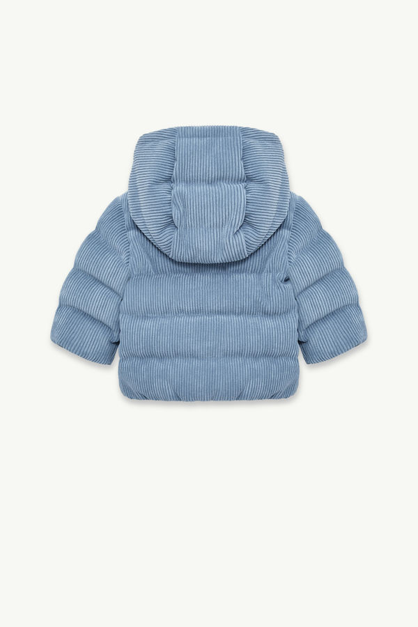 Puki Corduroy Hooded Down Jacket Boy Cobalt Blue Moncler 2