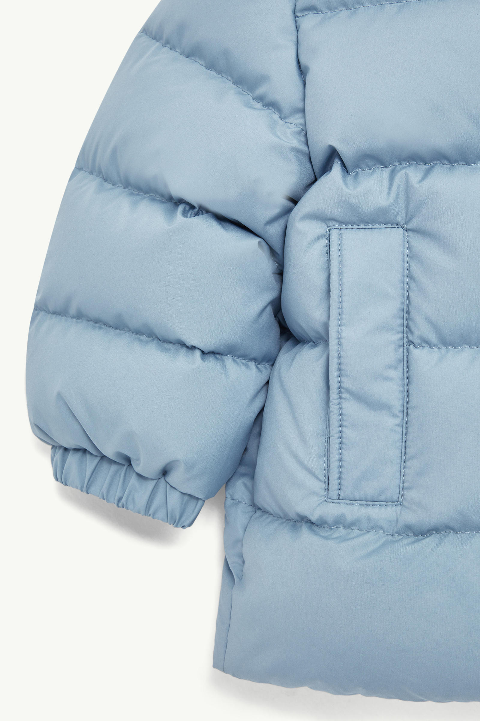 Kesimur Teddy-Trimmed Hooded Down Jacket Boy Light Blue Moncler 4