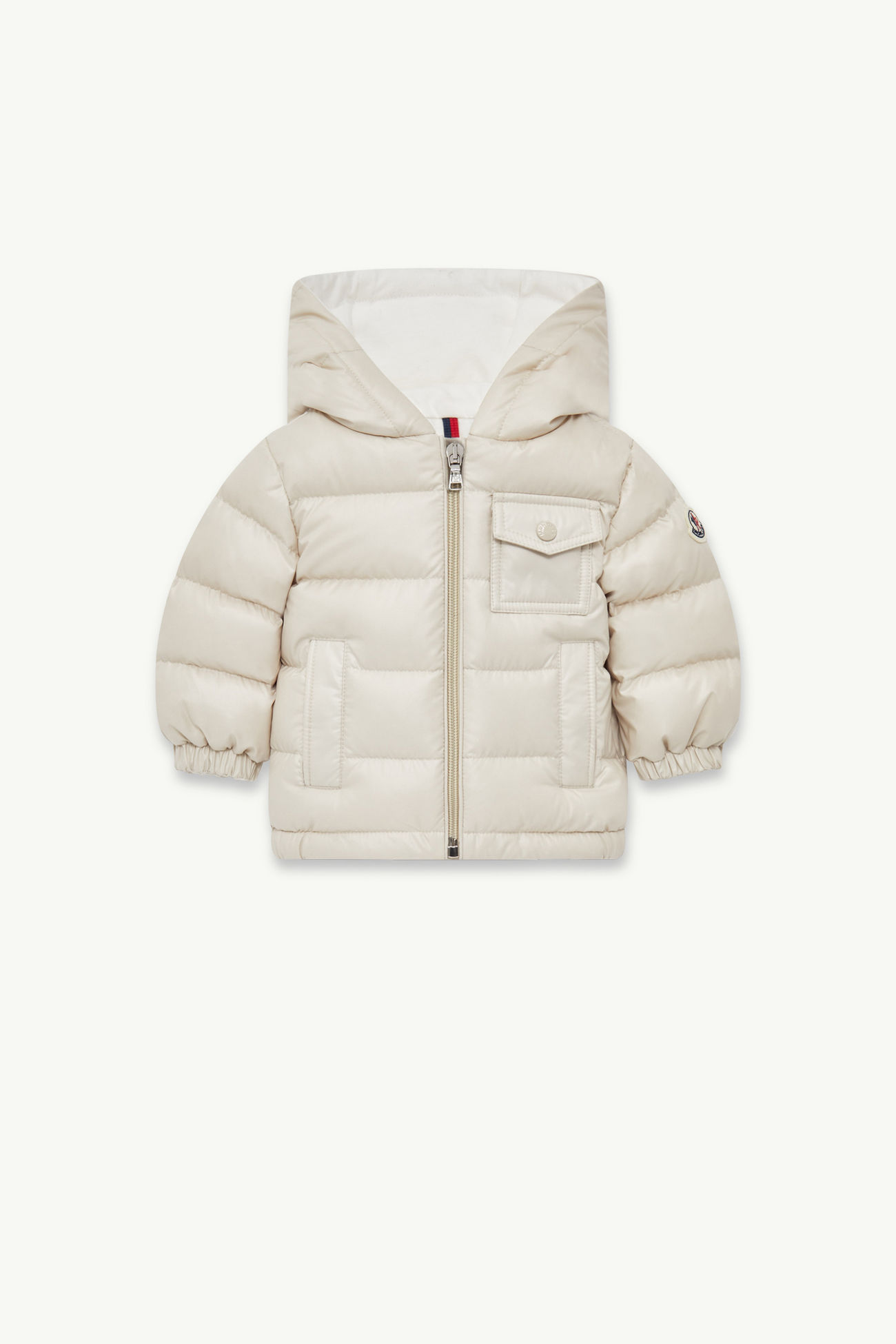Mesles Daunenjacke mit Kapuze Genderneutral Hellbeige Moncler 0