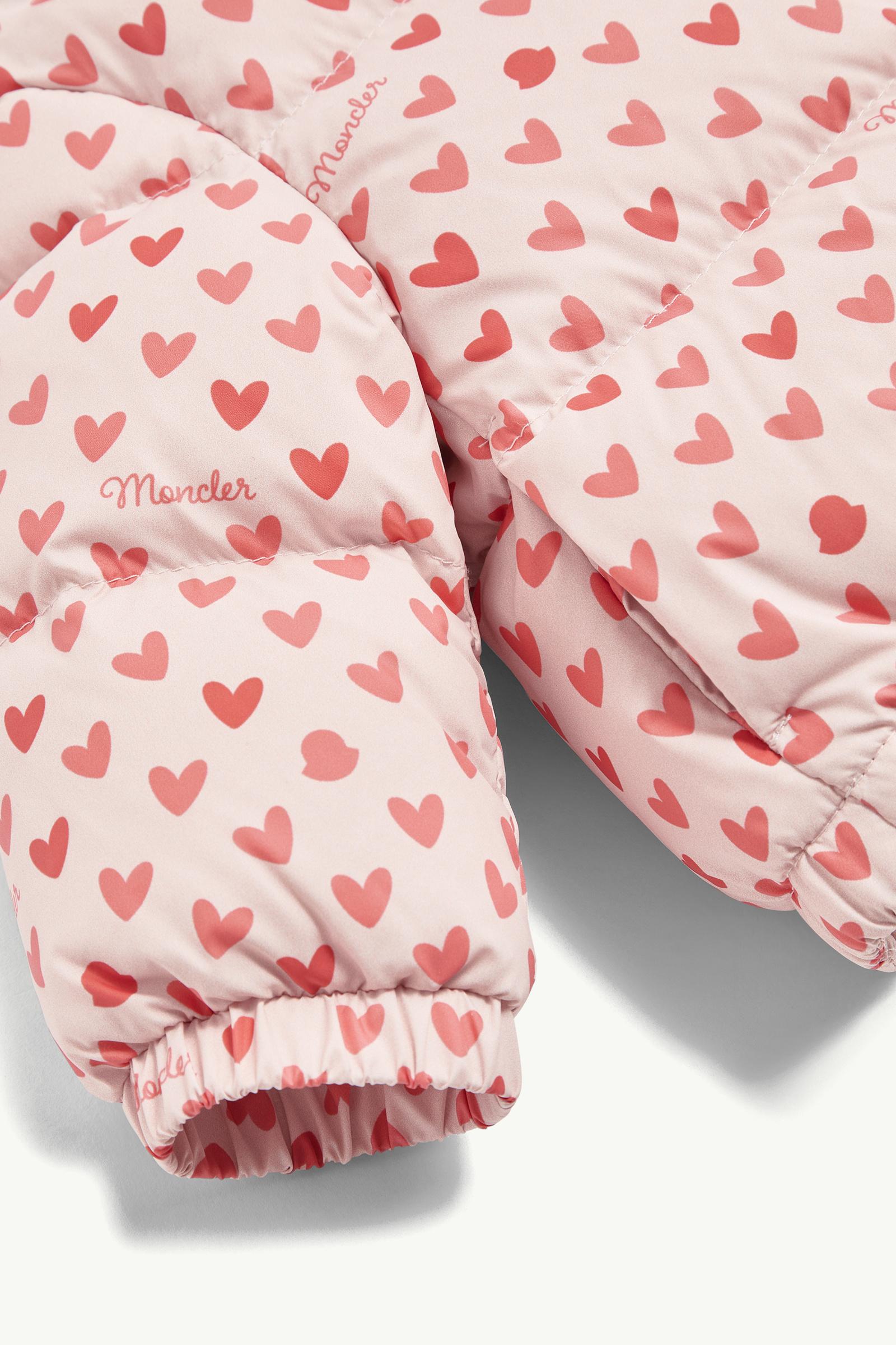White & Pink Bashira Printed Down Jacket - Outerwear for Children