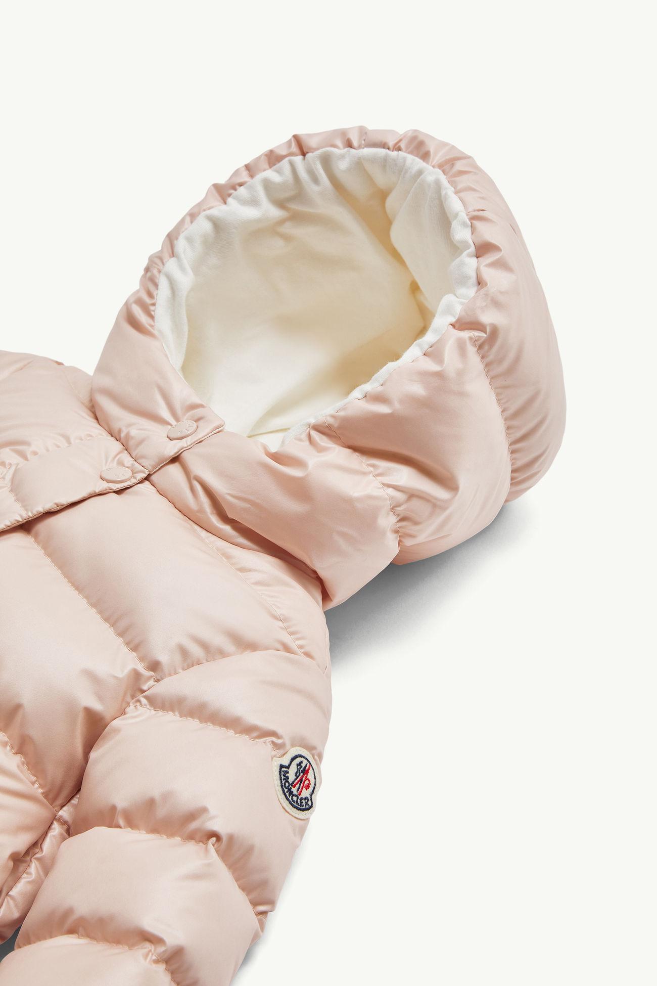 Tazui連帽羽絨外套 女童 淺粉紅色 Moncler 1