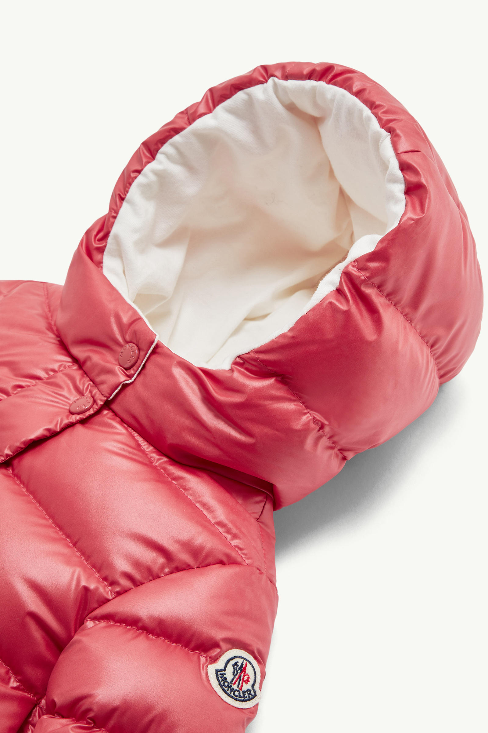 Plumífero con capucha Tazui Niña Rosado coral Moncler 1