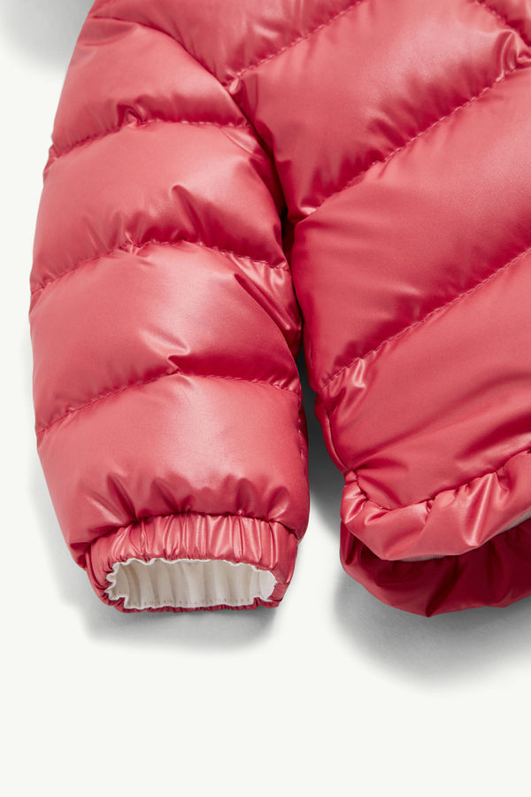 Tazui Hooded Down Jacket Girl Coral Pink Moncler 3