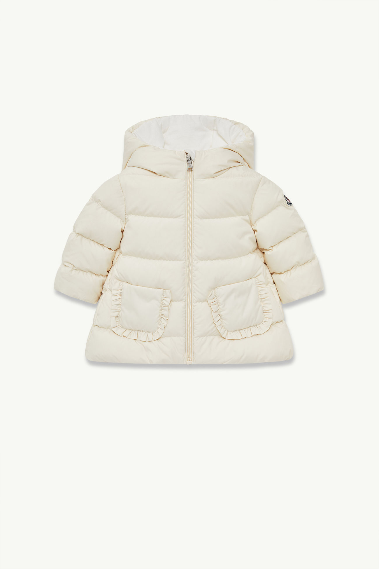 Molan連帽羽絨外套 女童 象牙白色 Moncler 0
