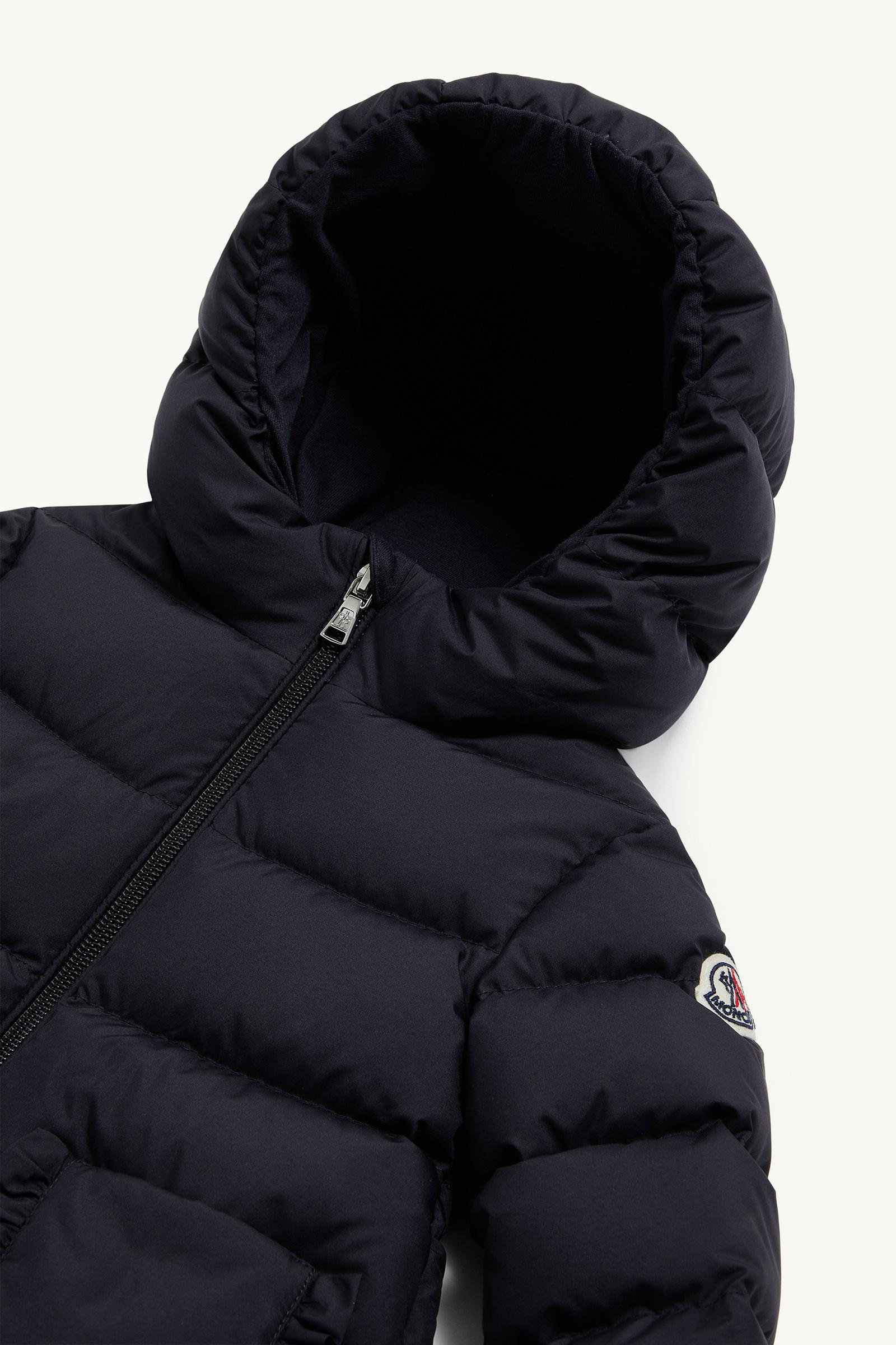 MONCLER kidsフード付きネイビージャケット Navy Blue Moncler Maya Baby Hooded Down Jacket - Outerwear