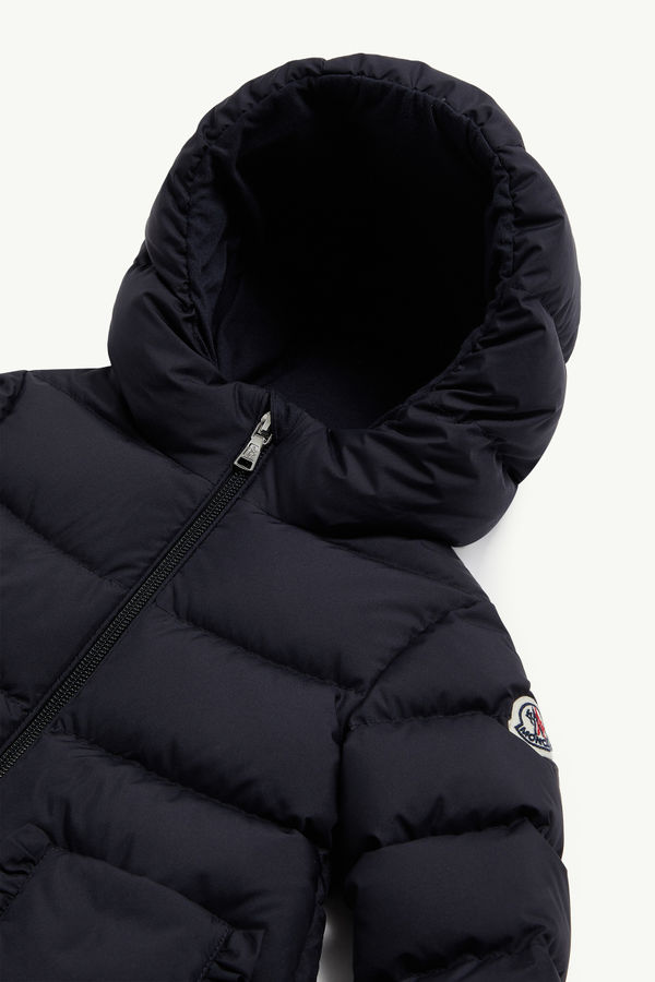Molan Hooded Down Jacket Girl Navy Blue Moncler 1