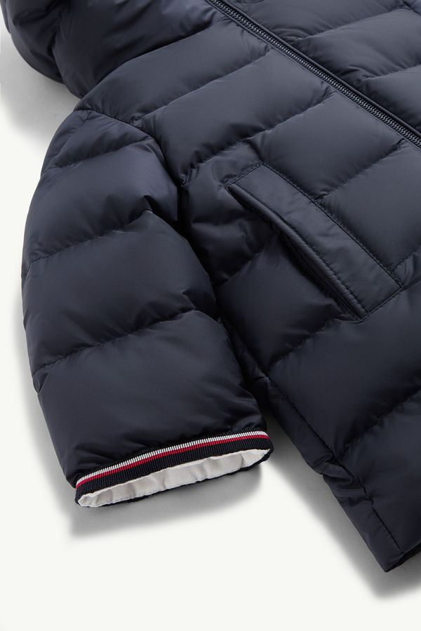 Saito Hooded Down Jacket Boy Navy Blue Moncler 3