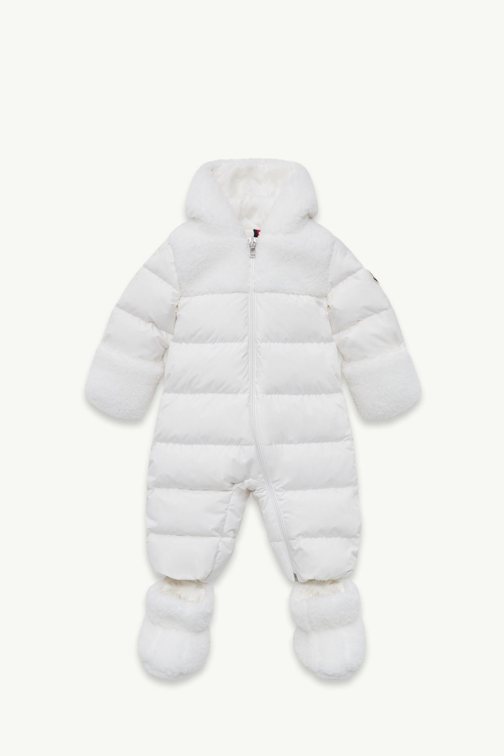 Osof Down Snowsuit Gender Neutral White Moncler 0