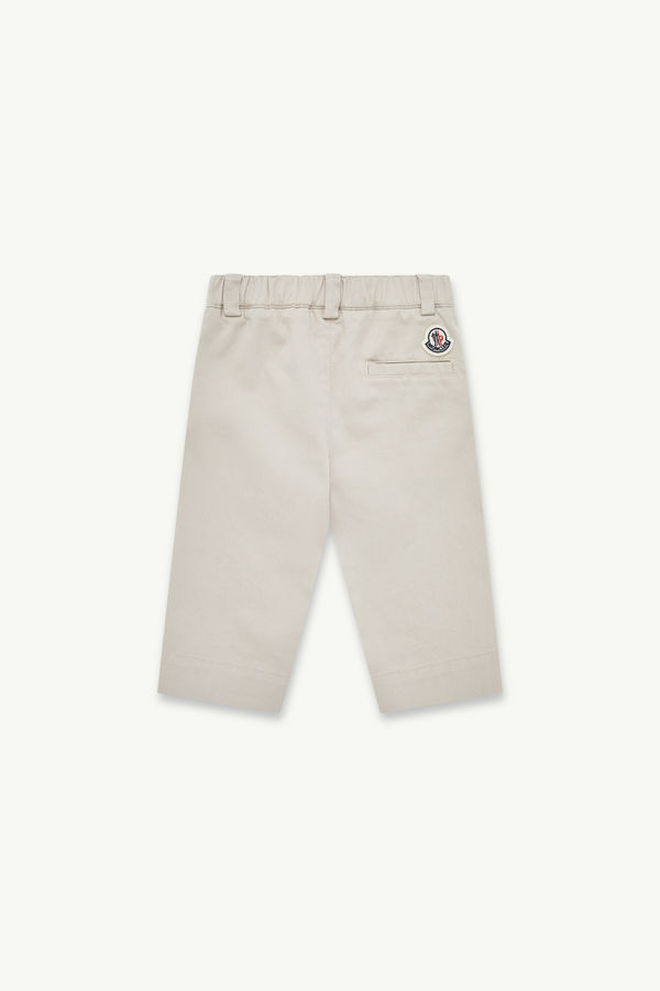Hose aus Baumwoll-Gabardine Jungen Hellbeige Moncler 2