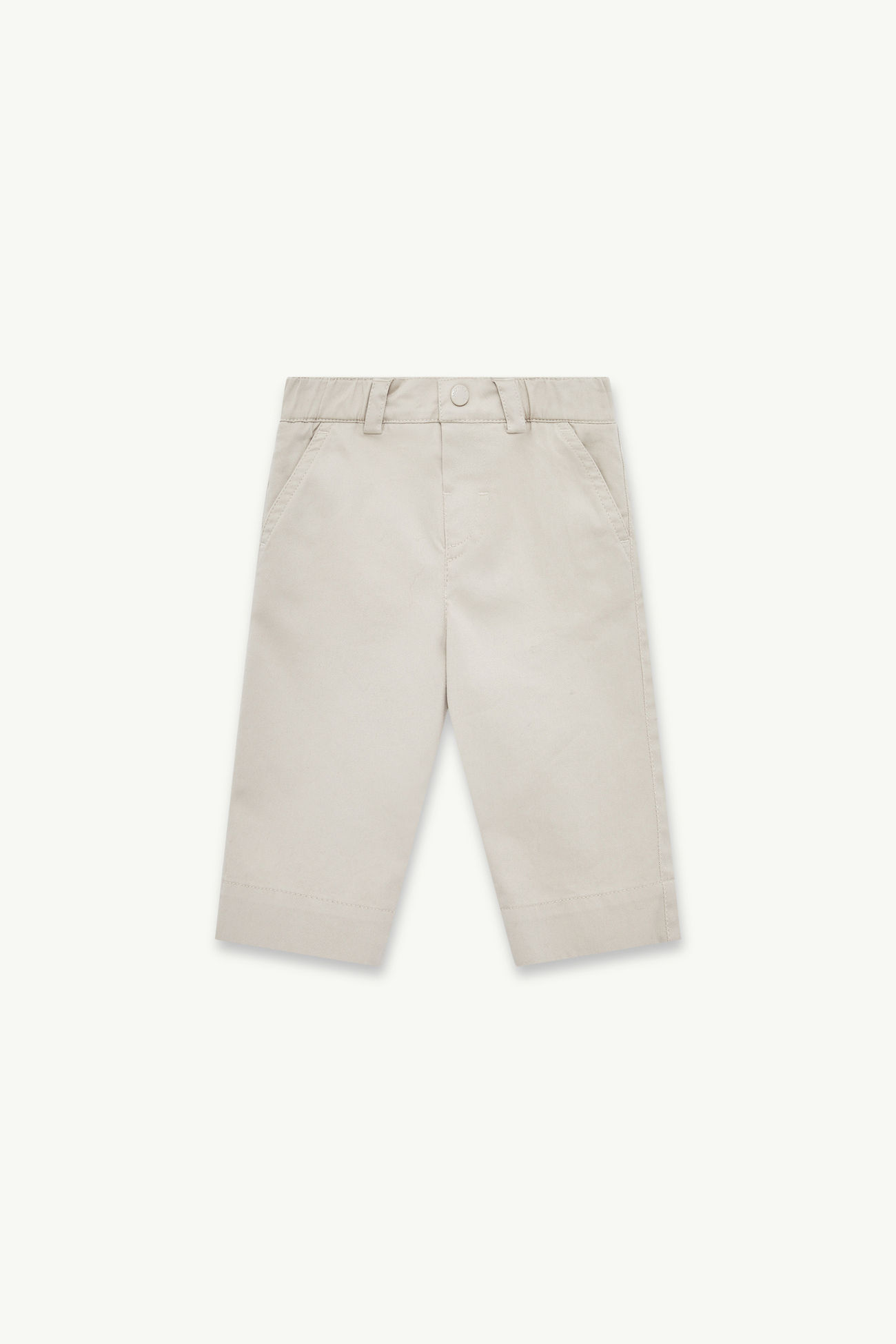 Pantaloni in gabardine di cotone Bambino Beige Chiaro Moncler 0