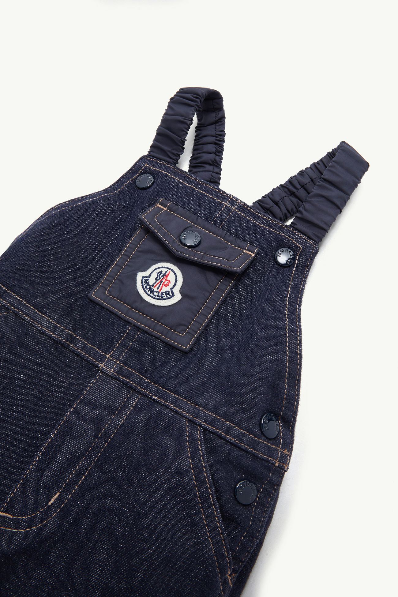 男婴牛仔背带裤 中性 海军蓝色 Moncler 1