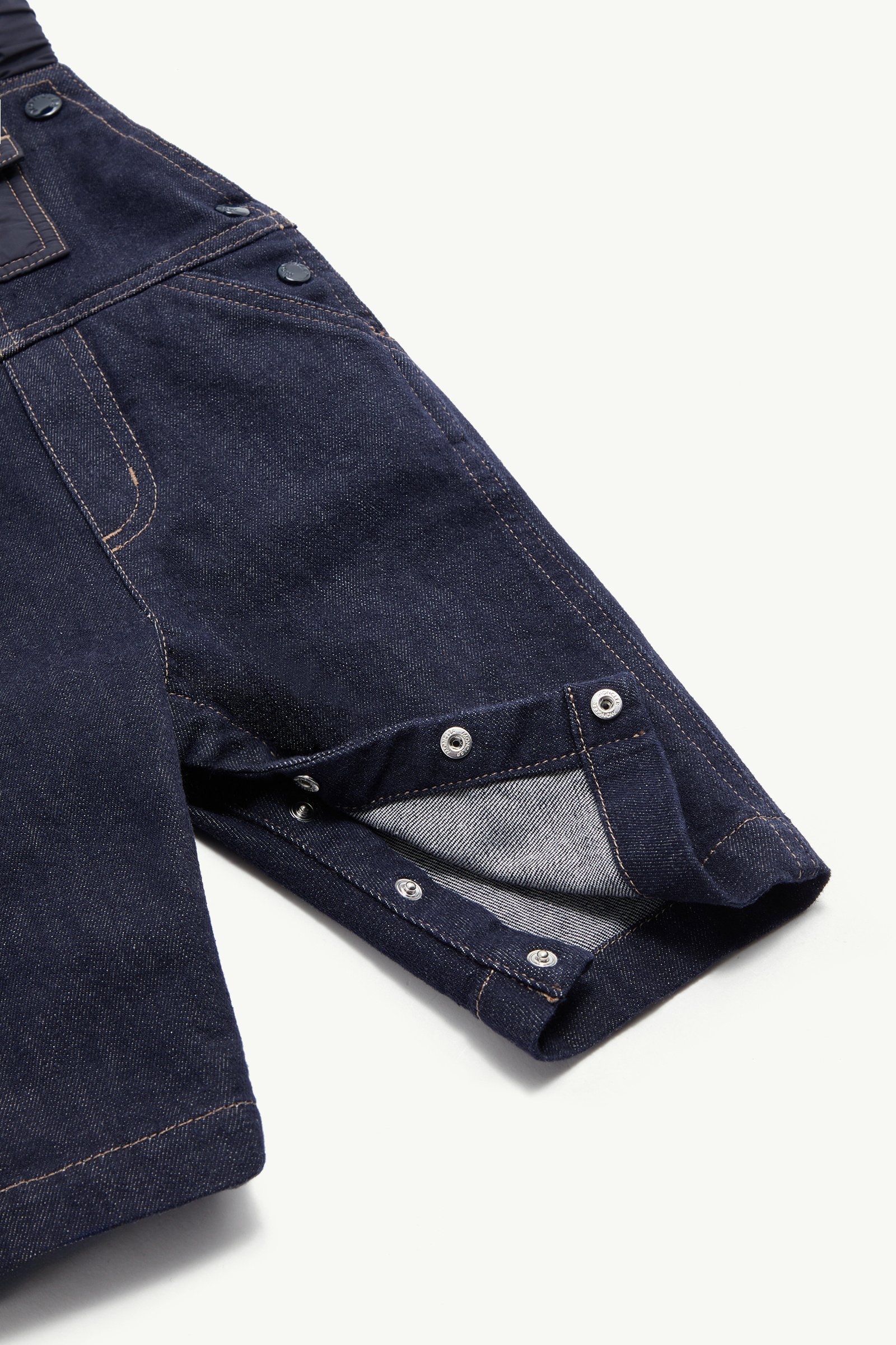 Navy Blue Denim Overalls - Clothing for Children | Moncler US