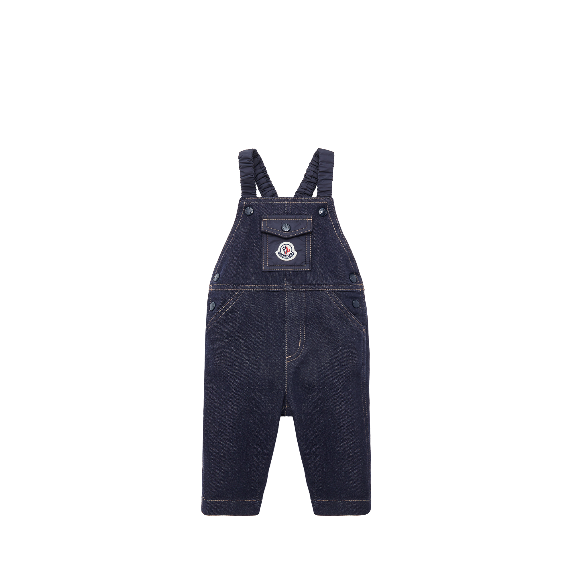 MONCLER ENFANT Denim Overalls, Gender Neutral, Blue, Size: 2Y