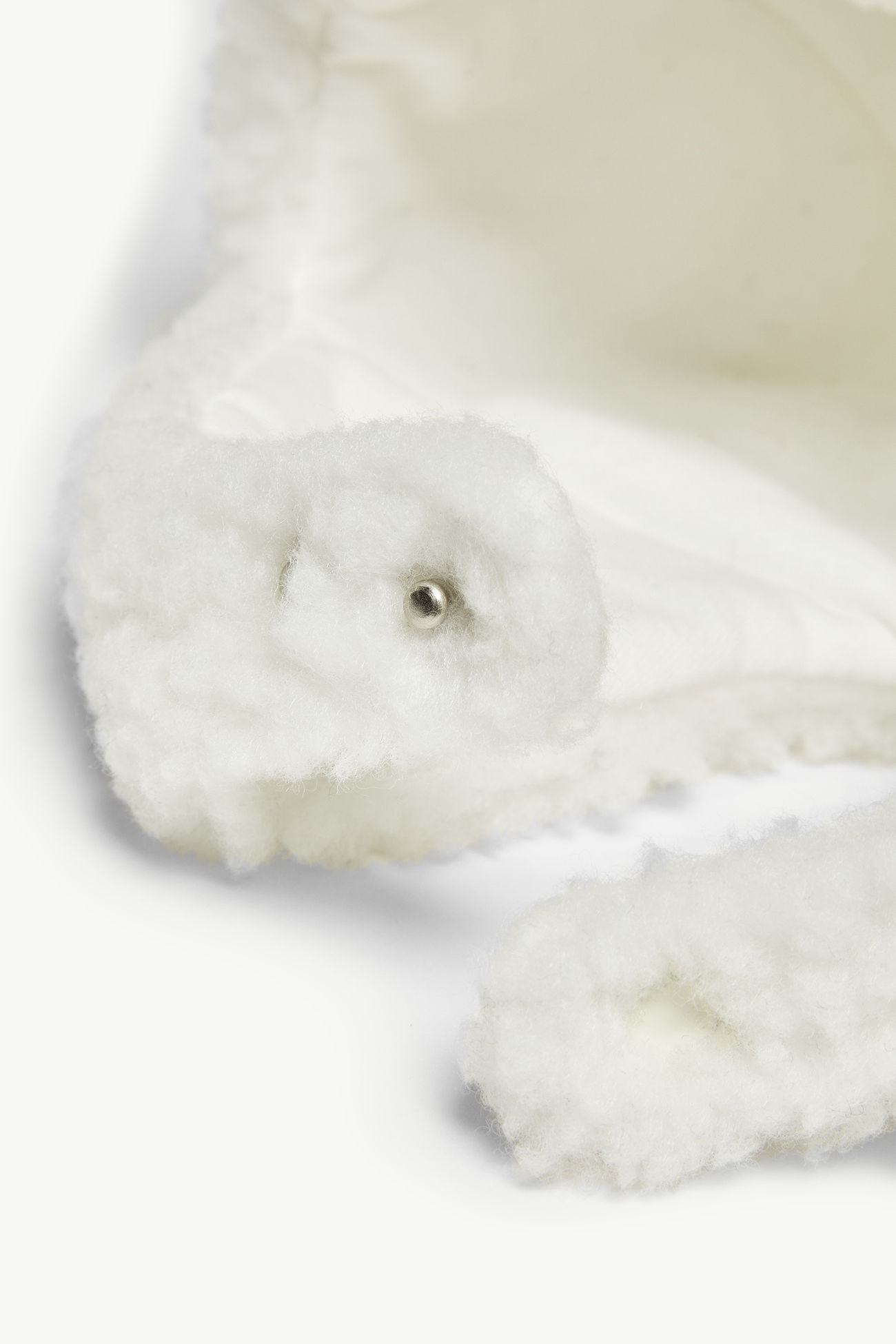 Teddy-Mütze mit Ohrenklappen Genderneutral Weiß Moncler 4