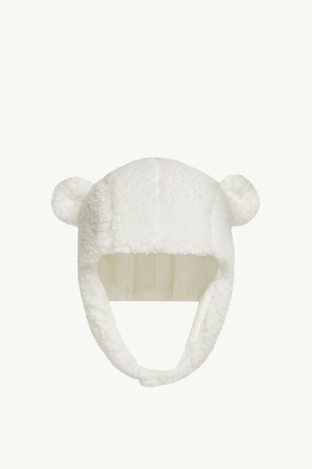 Bonnet en teddy avec protège-oreilles Mixte Blanc Moncler 0