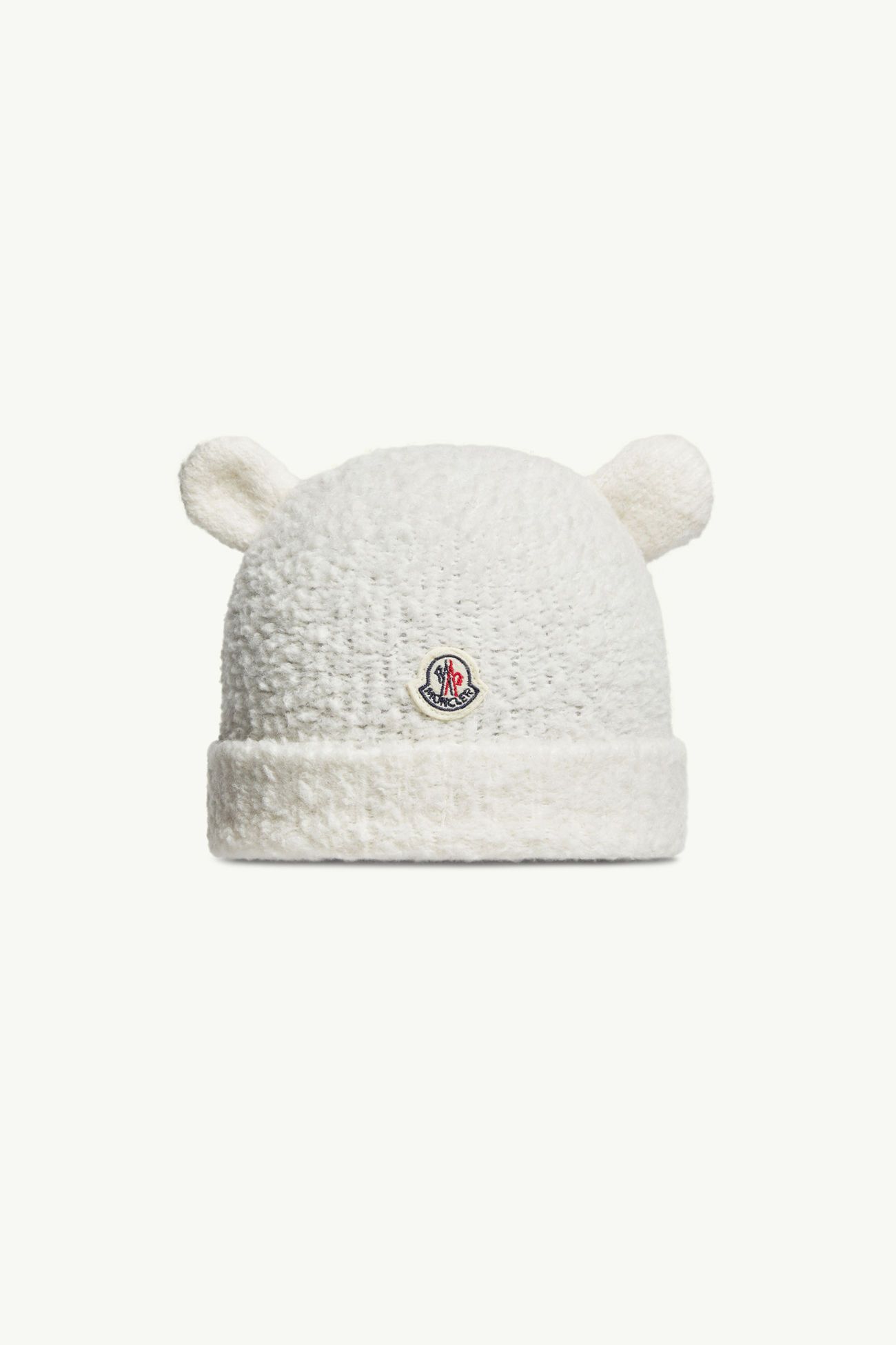 Mütze aus Wollmix mit Teddybär-Ohren Genderneutral Weiß Moncler 0