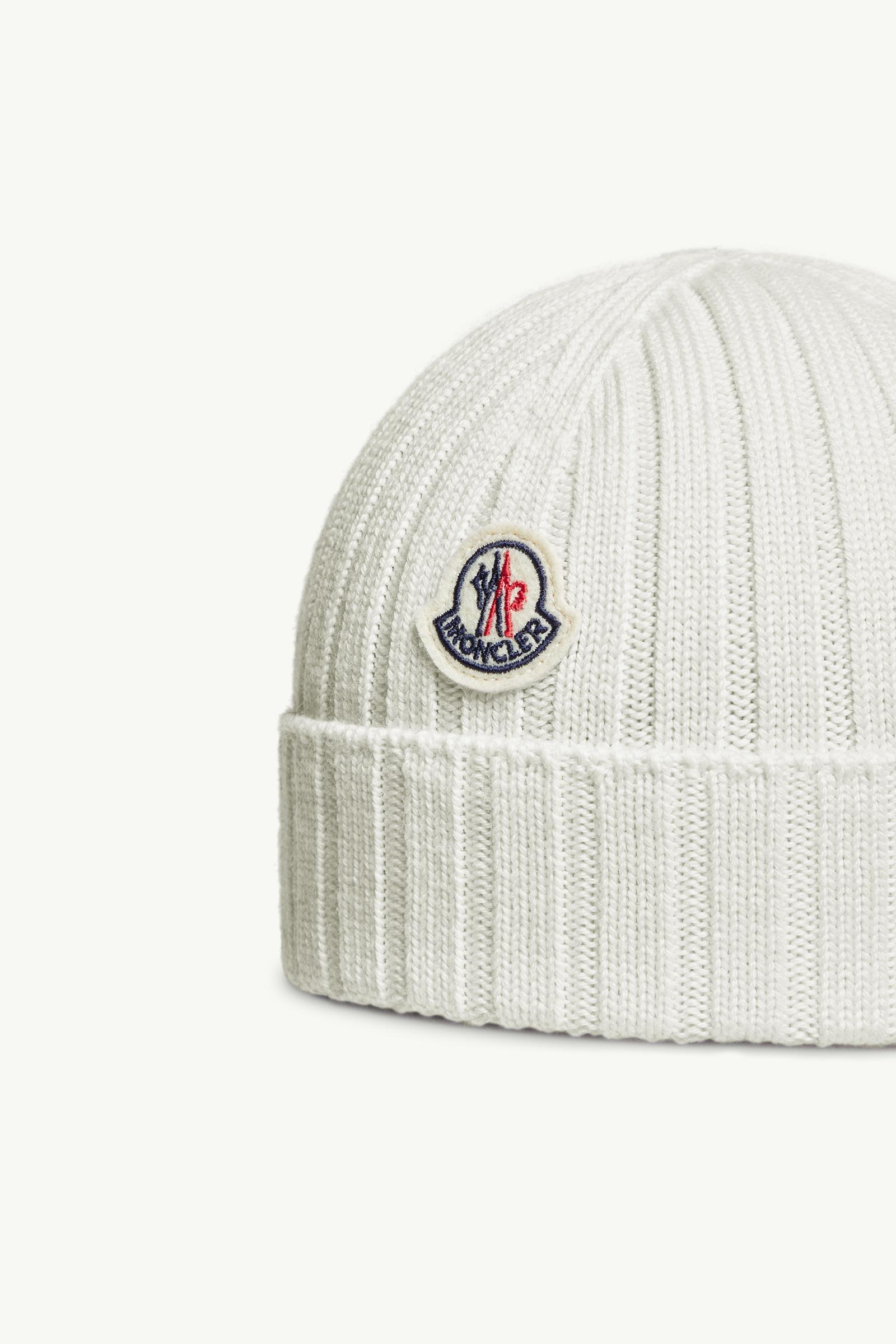 Wool Beanie Gender Neutral White Moncler 1