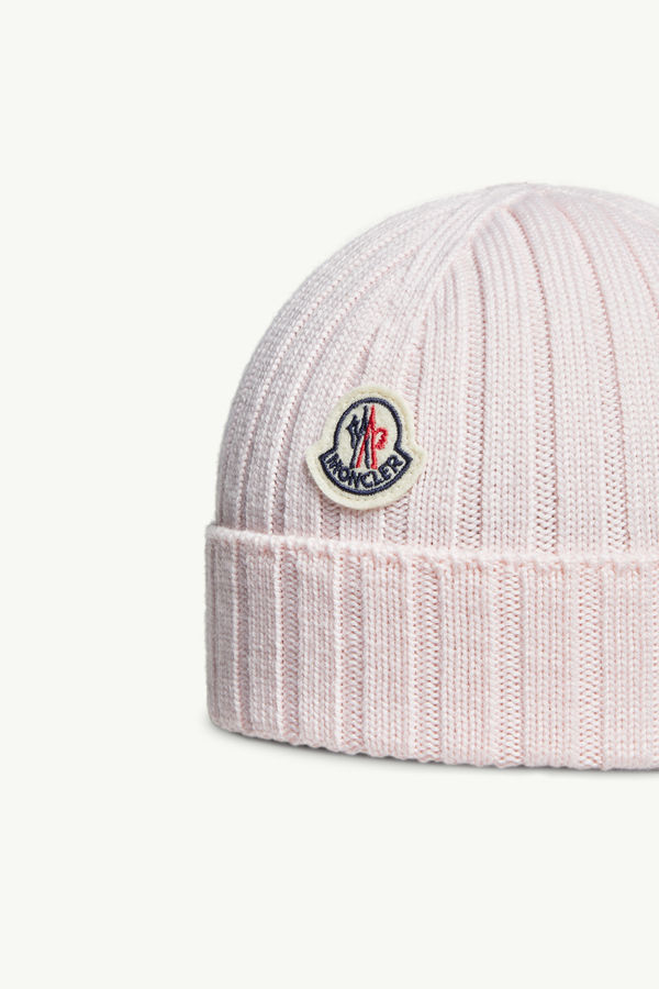 Wool Beanie Girl Light Pink Moncler 1