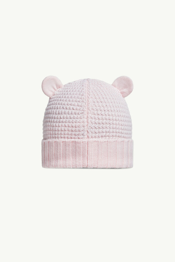 Wool Beanie with Teddy Bear Ears Girl Light Pink Moncler 2