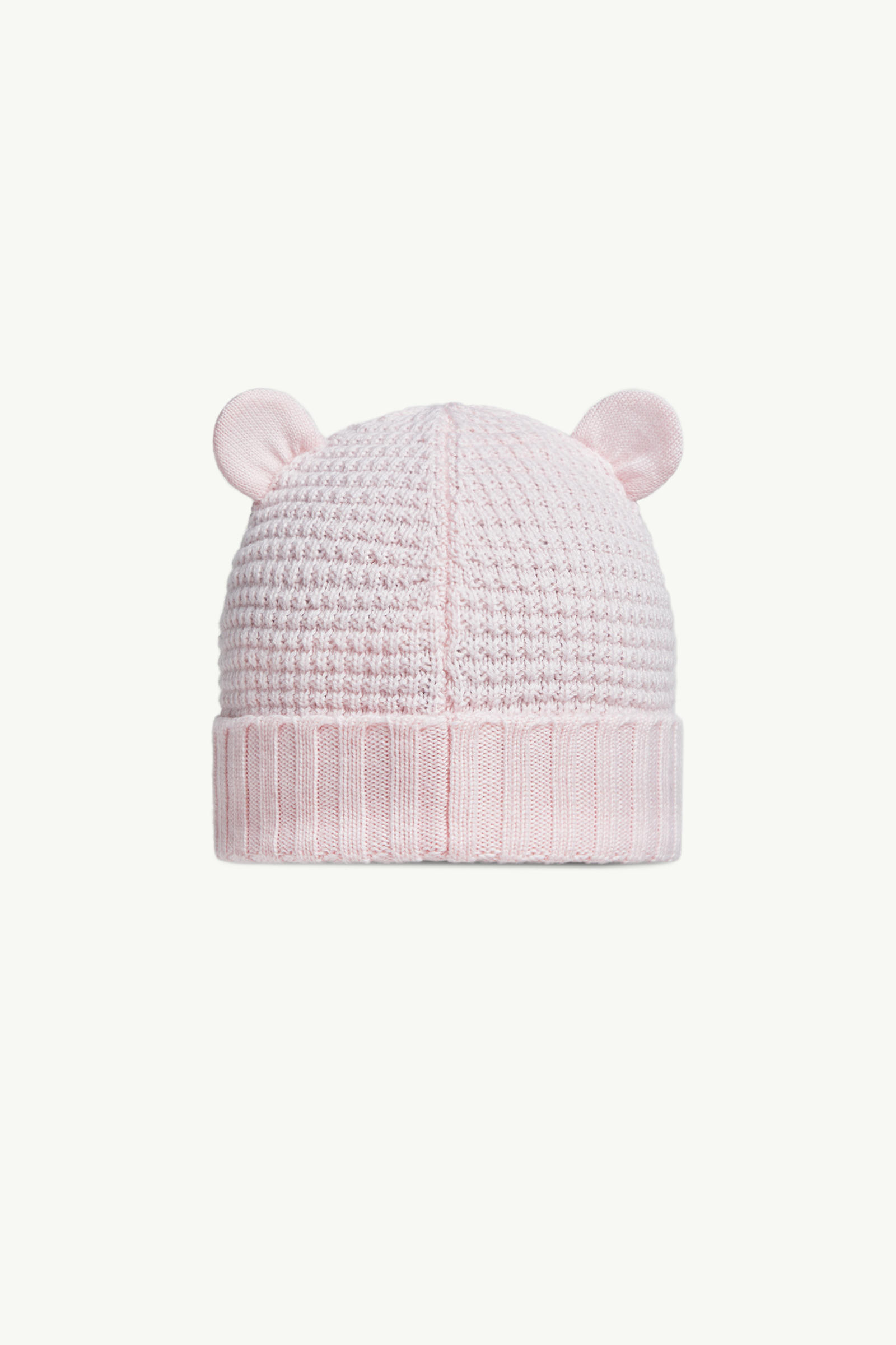 Wool Beanie with Teddy Bear Ears Girl Light Pink Moncler 2