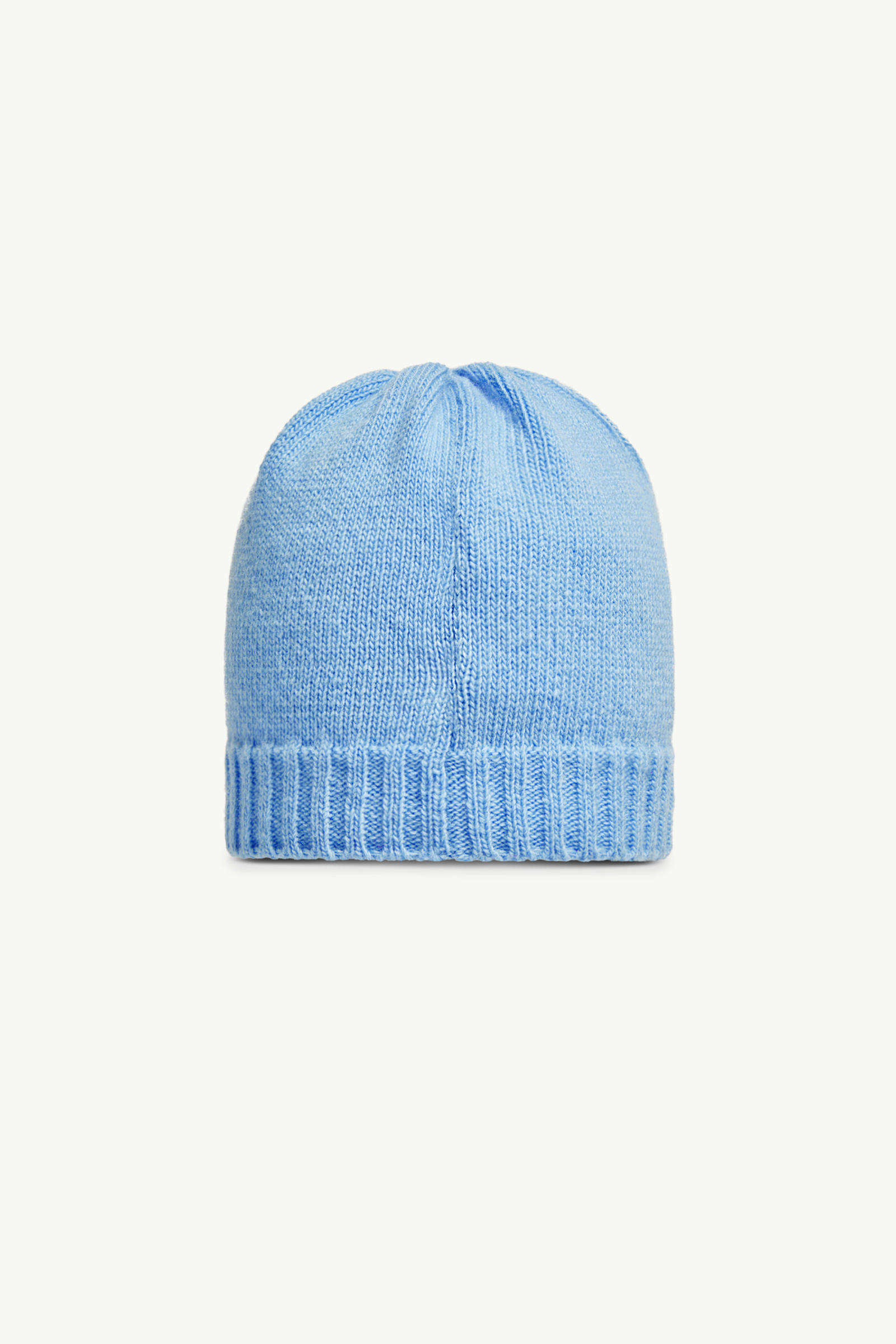Embroidered Logo Wool & Cashmere Beanie Gender Neutral Light Blue Moncler 2