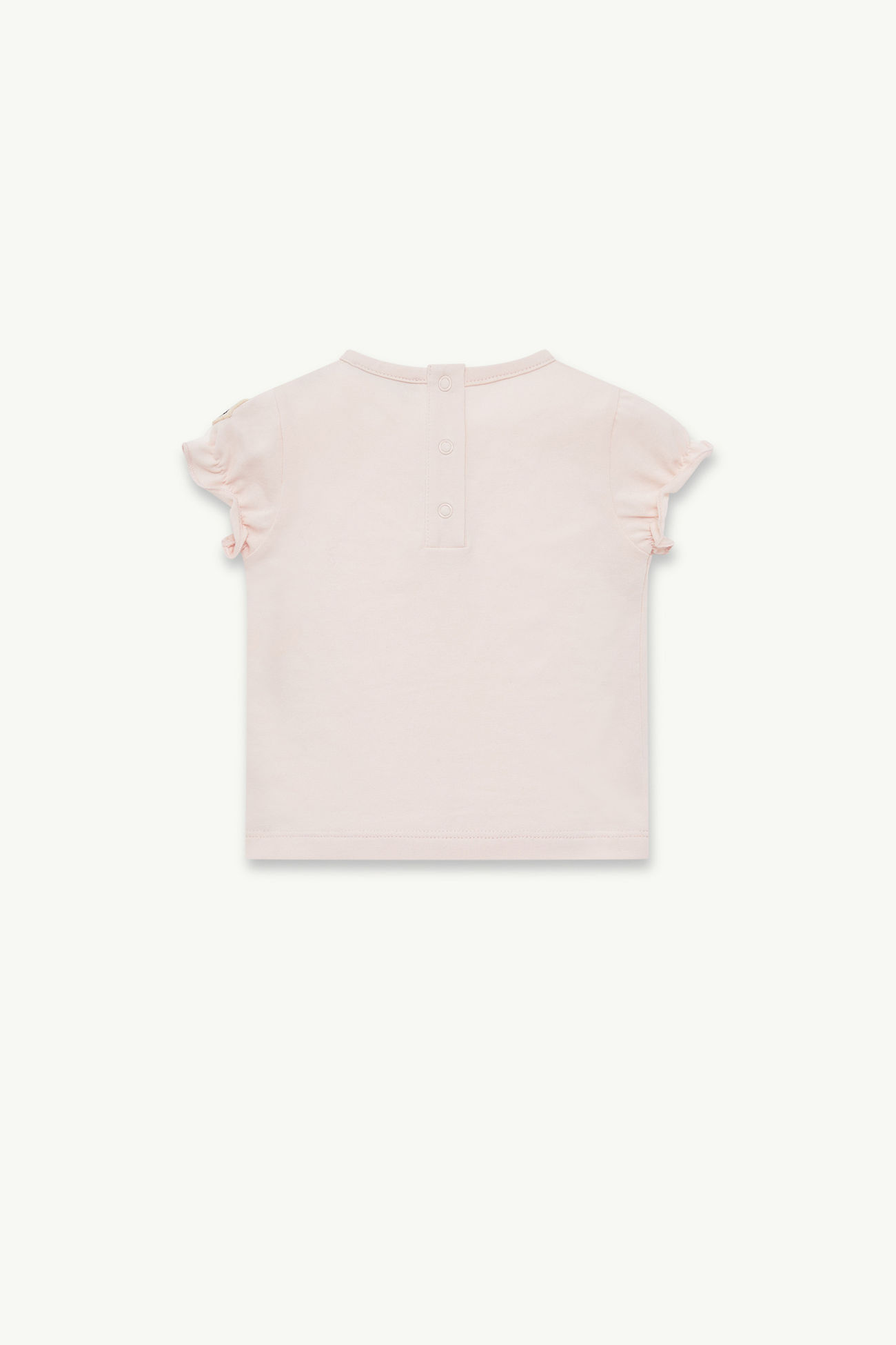 T-shirt con logo stella in cotone Bambina Rosa Chiaro Moncler 2