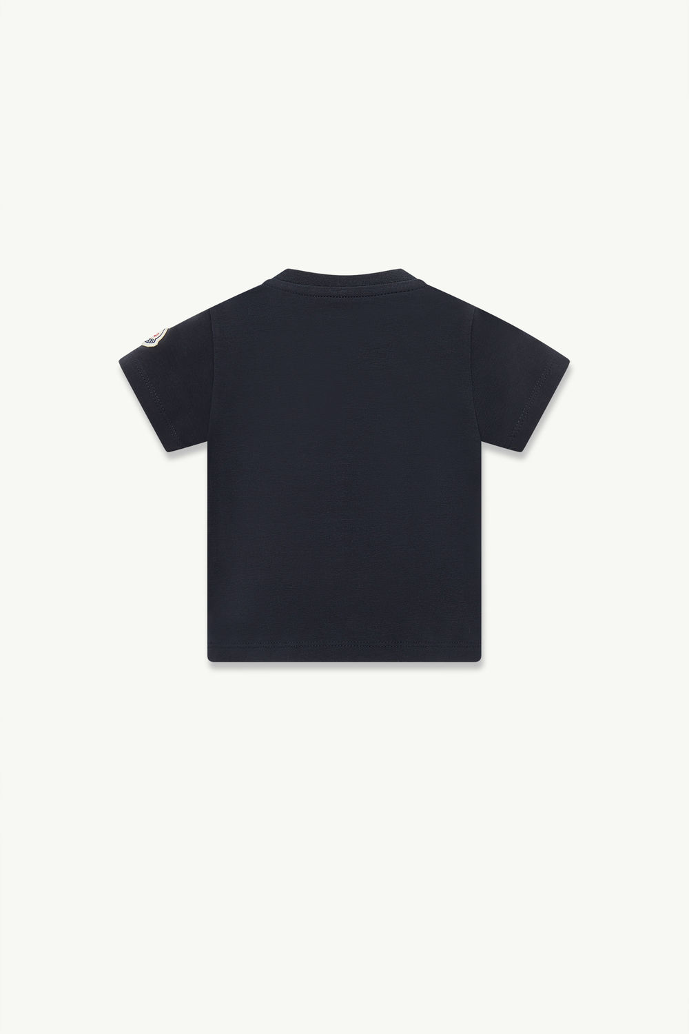 Duck Logo Cotton T-Shirt Boy Navy Blue Moncler 2