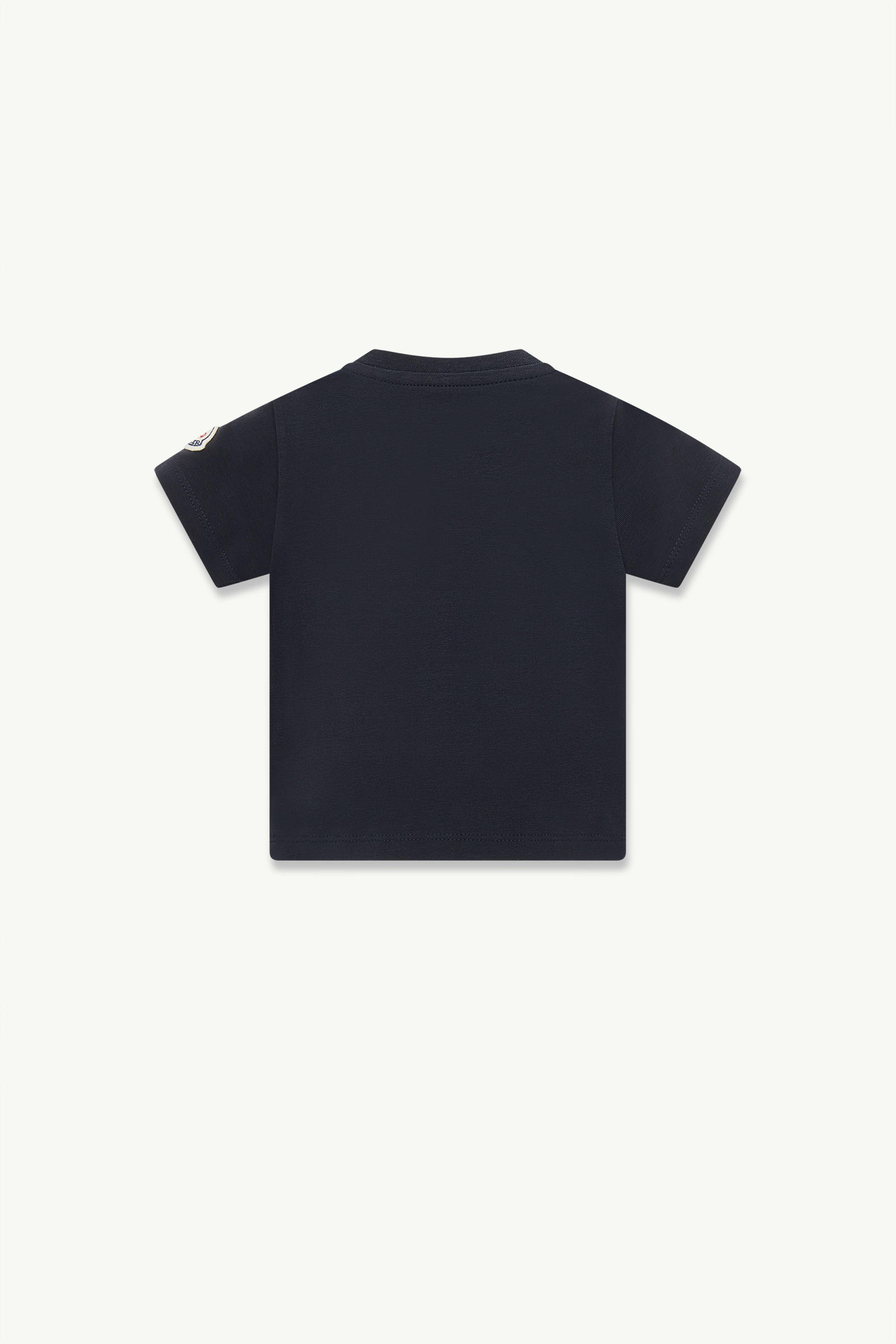 Duck Logo Cotton T-Shirt Boy Navy Blue Moncler 2