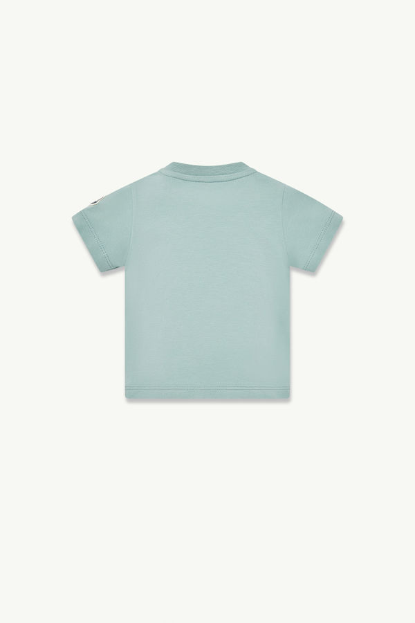 T-shirt en coton à logo canard Garçon Vert D’Eau Moncler 2
