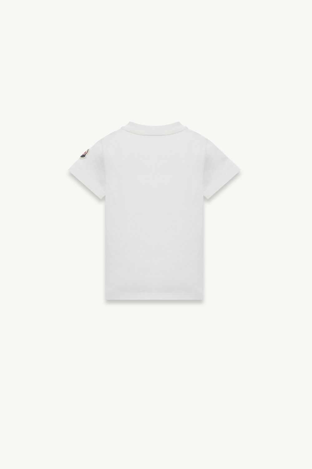 Embroidered Logo Cotton T-Shirt Girl White Moncler 2