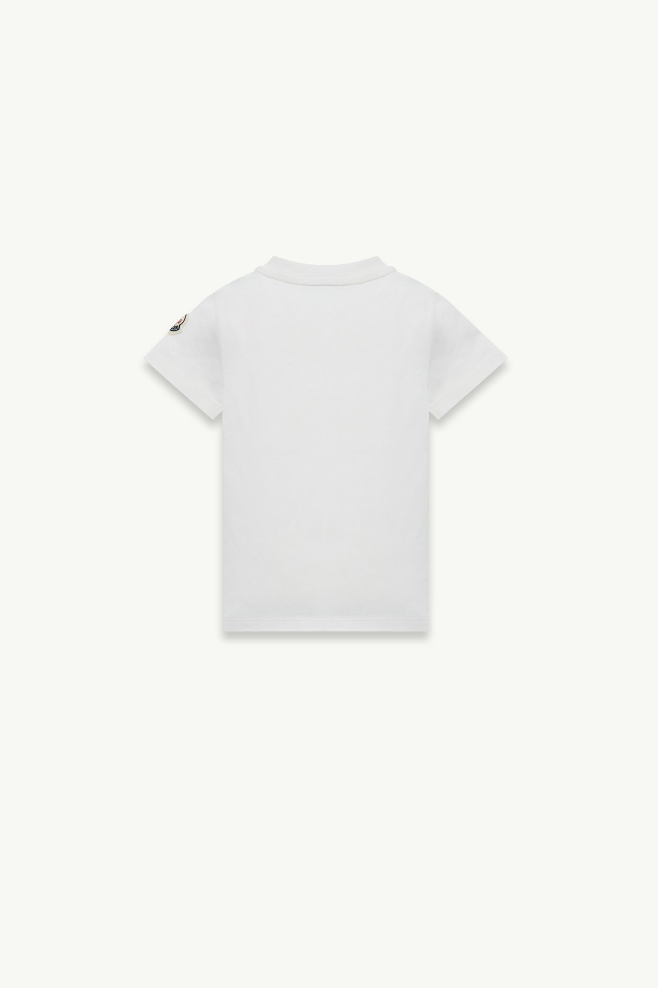Embroidered Logo Cotton T-Shirt Girl White Moncler 2
