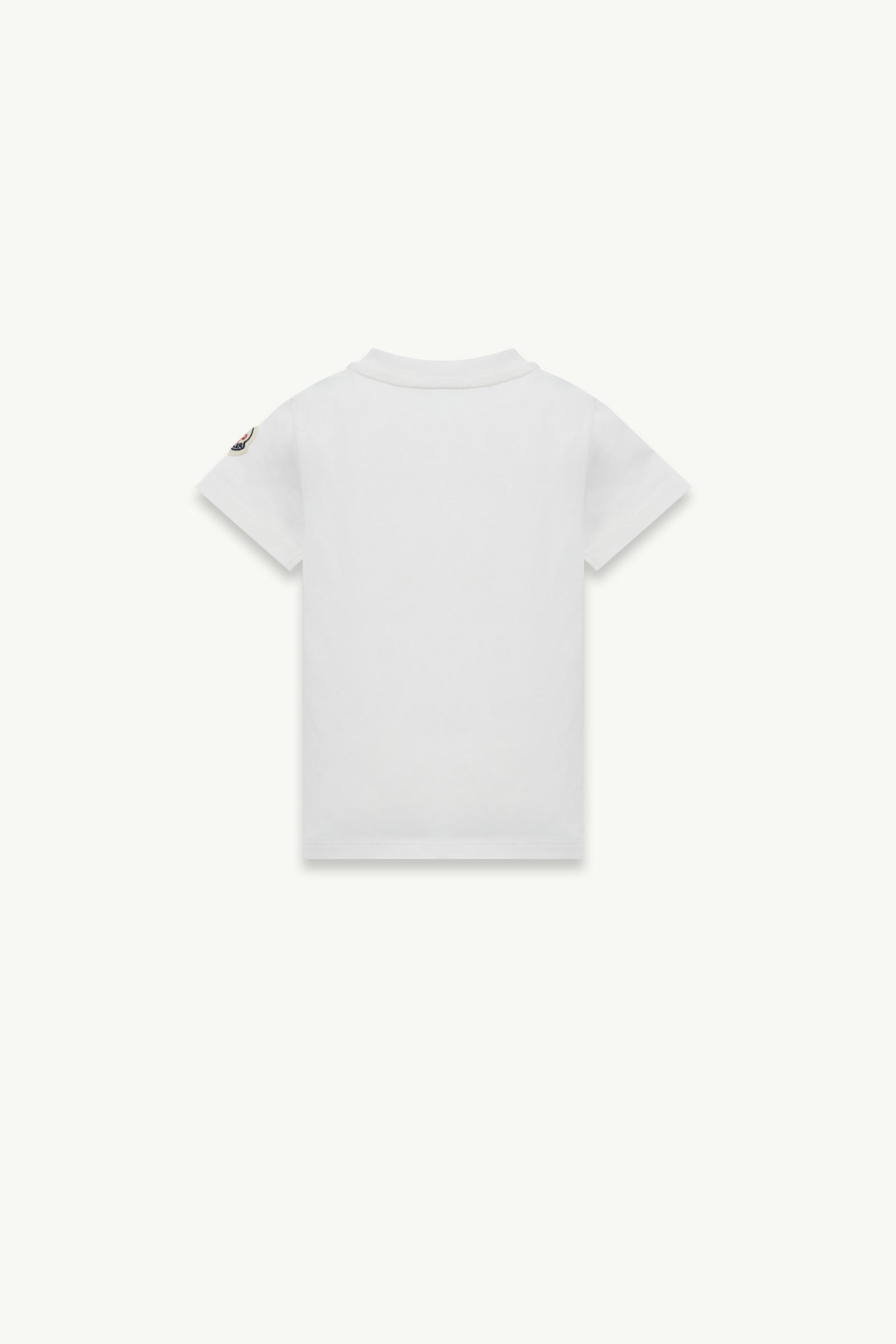 Embroidered Logo Cotton T-Shirt Girl White Moncler 2