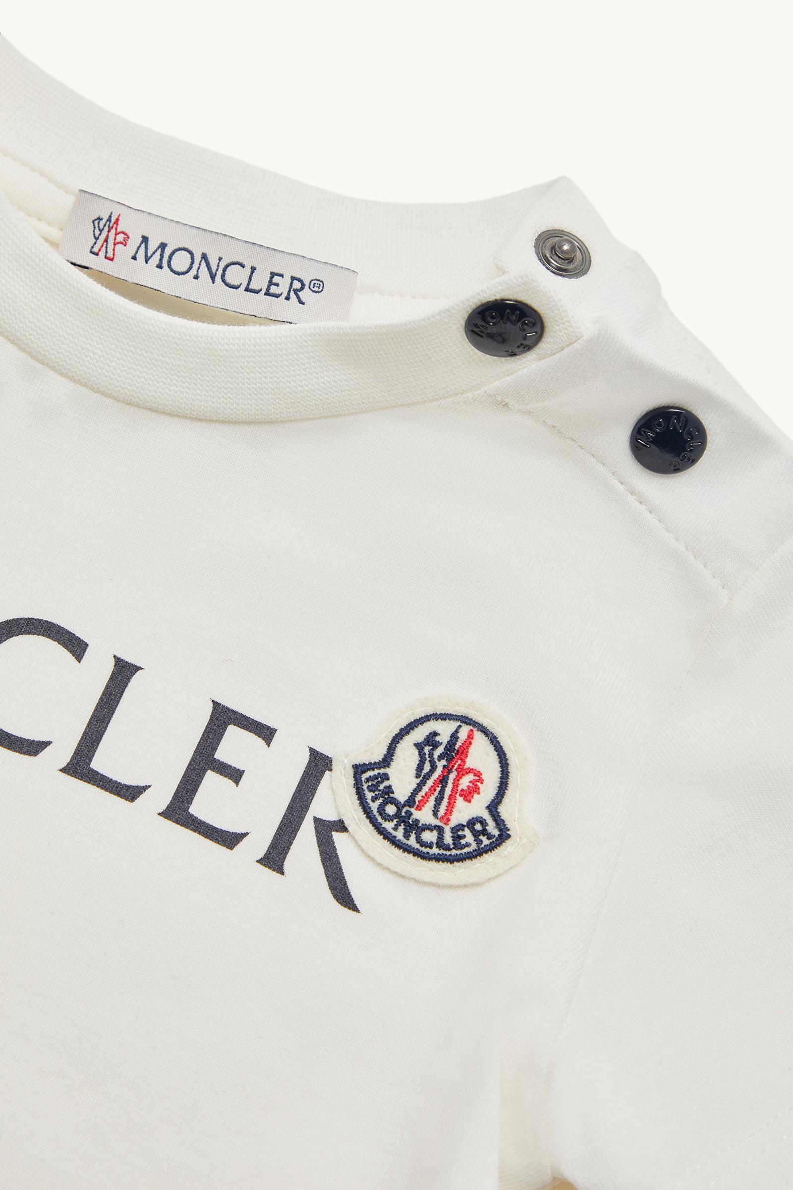 Logo Jersey T-Shirt Boy White Moncler 1