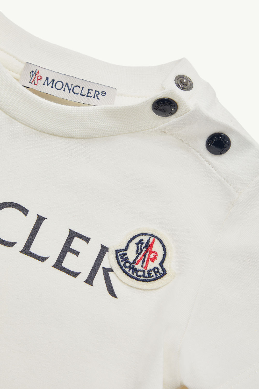 Logo Jersey T-Shirt Boy White Moncler 1