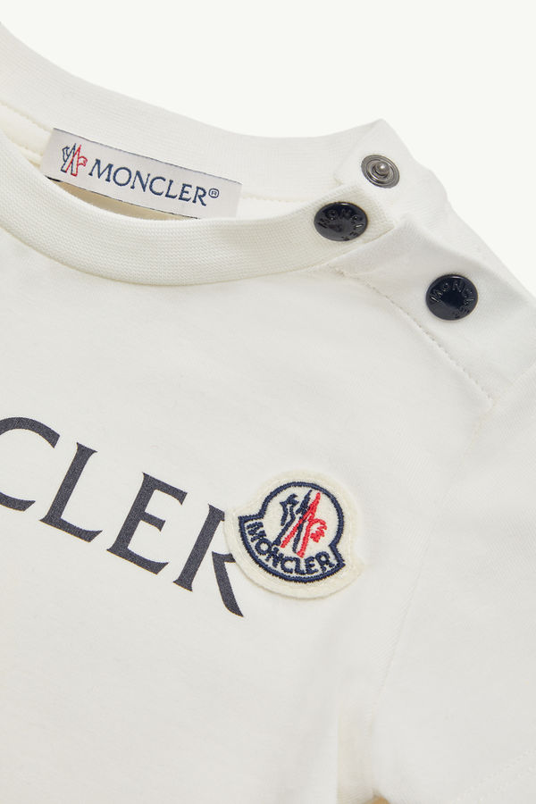 Logo Jersey T-Shirt Boy White Moncler 1