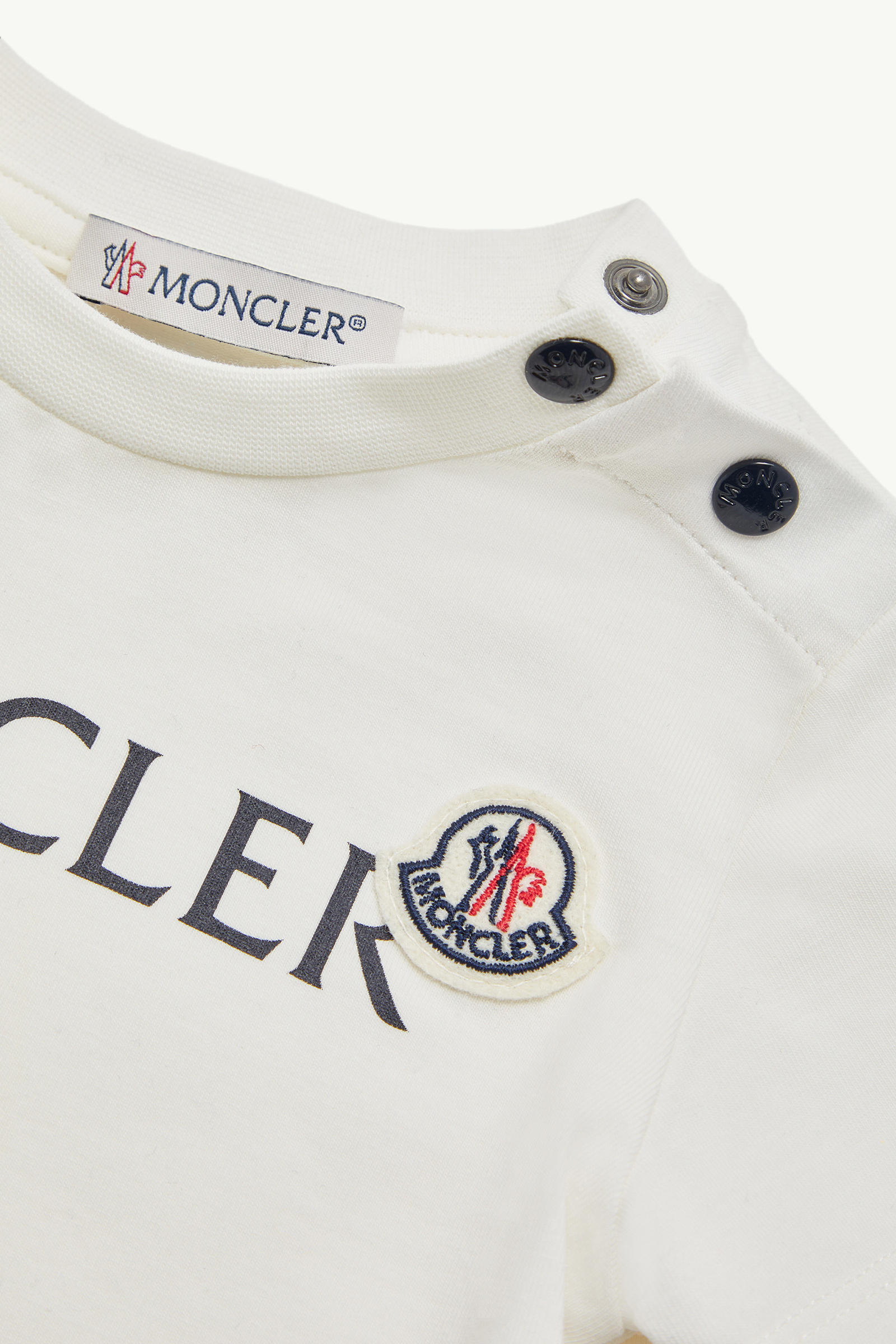 Logo Jersey T-Shirt Boy White Moncler 1