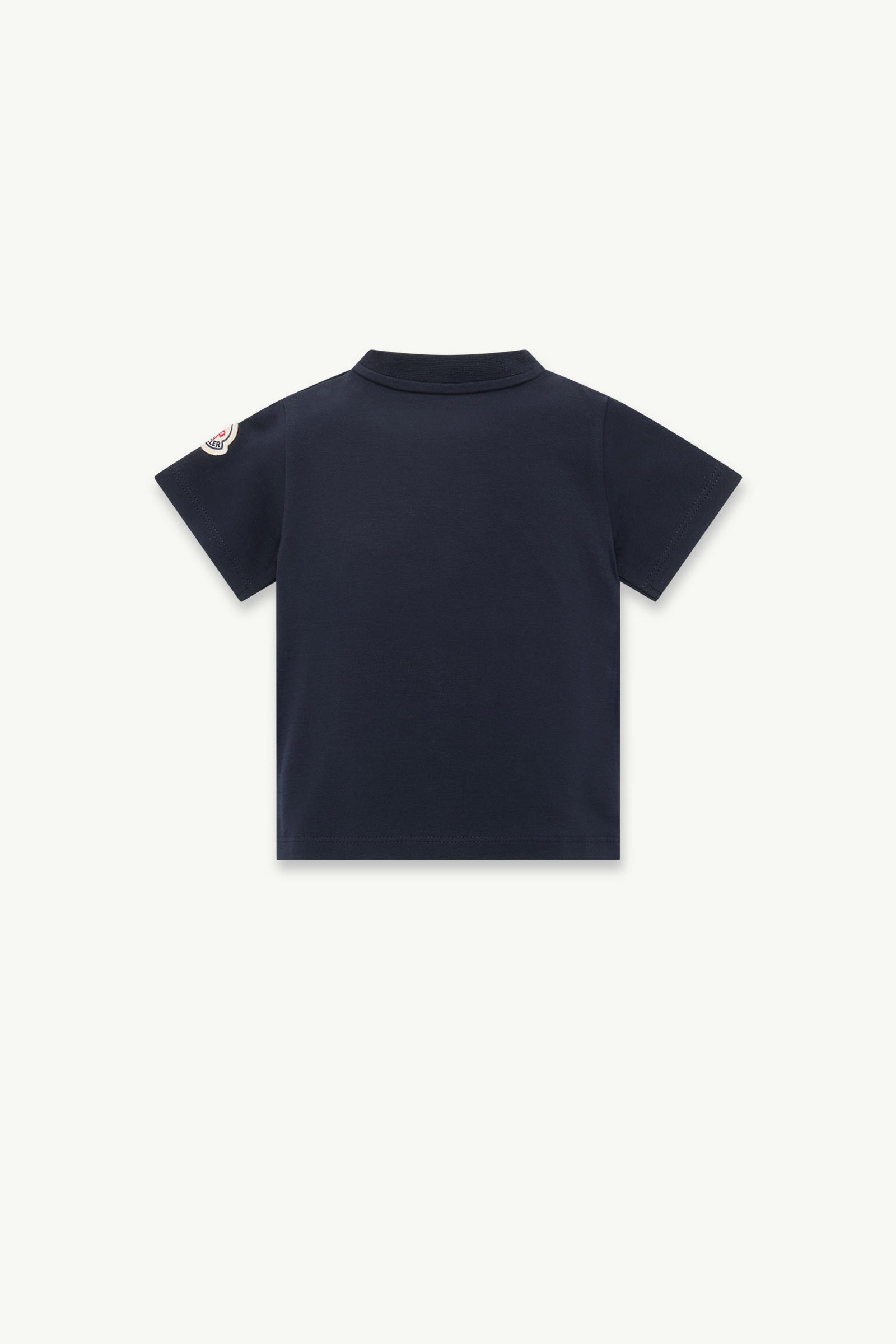 Teddy Bear Motif Cotton T-Shirt Boy Navy Blue Moncler 2