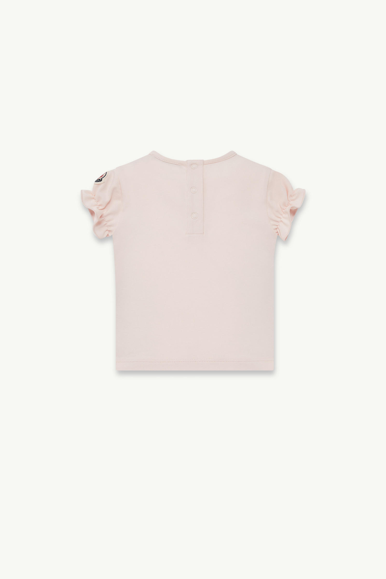 Heart Motif Cotton T-Shirt Girl Light Pink Moncler 2