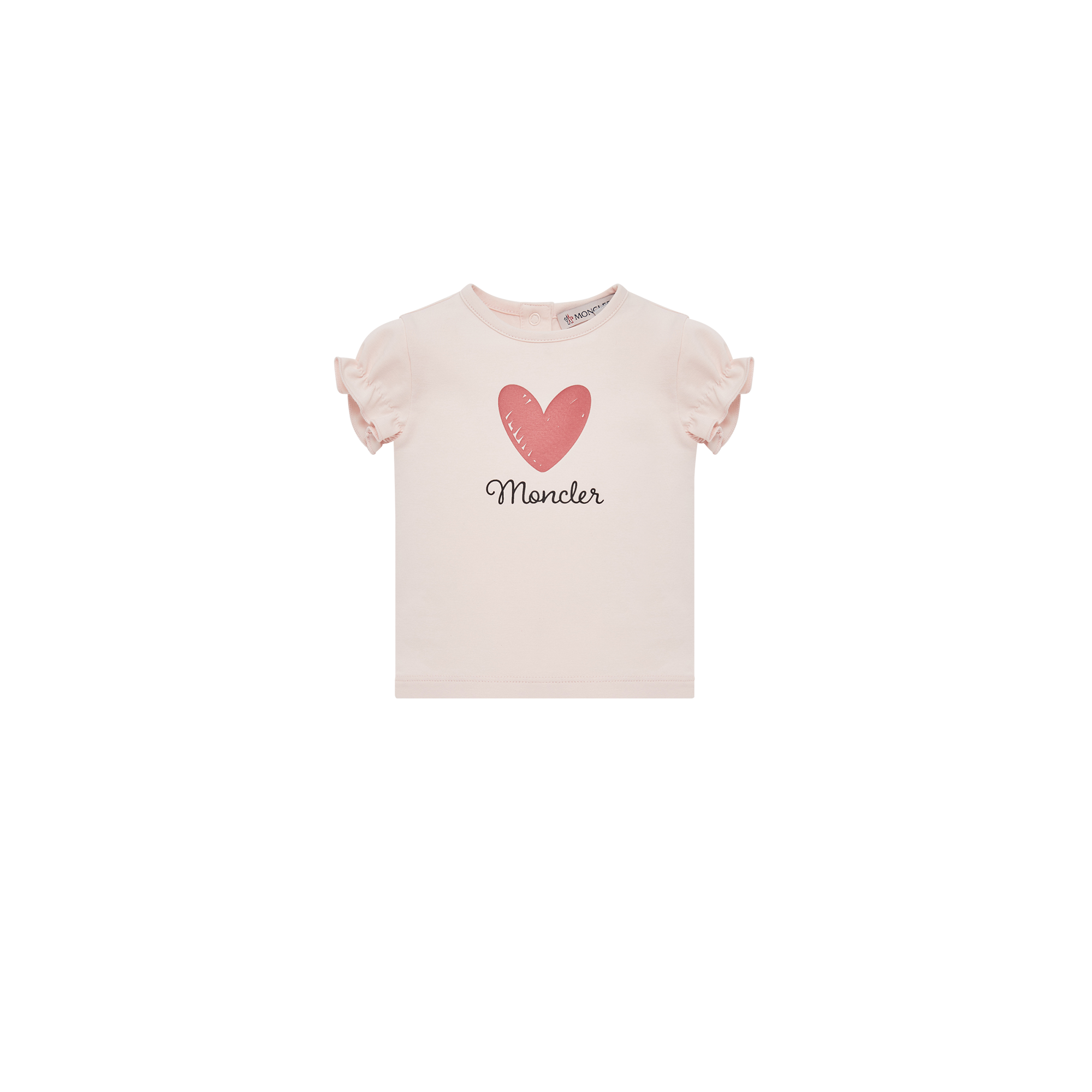 Moncler Enfant Girls T-Shirt - Pink - 12/18M - Cotton Blend