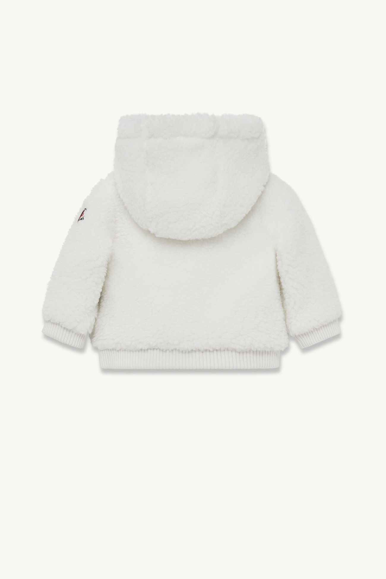 Felpa con cappuccio e zip in pile effetto teddy Bambina Bianco Moncler 2