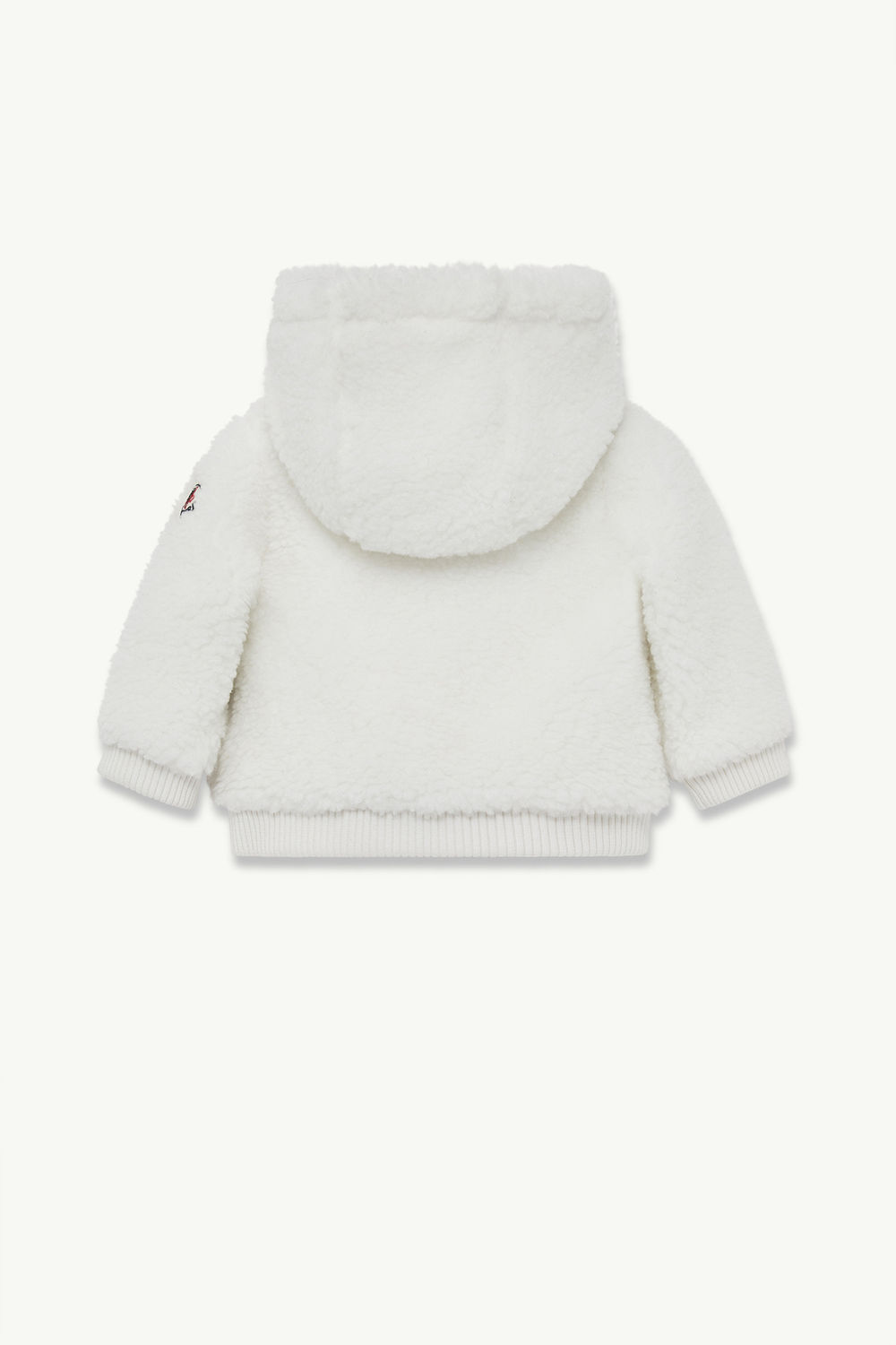 Teddy Zip-Up Hoodie Girl White Moncler 2