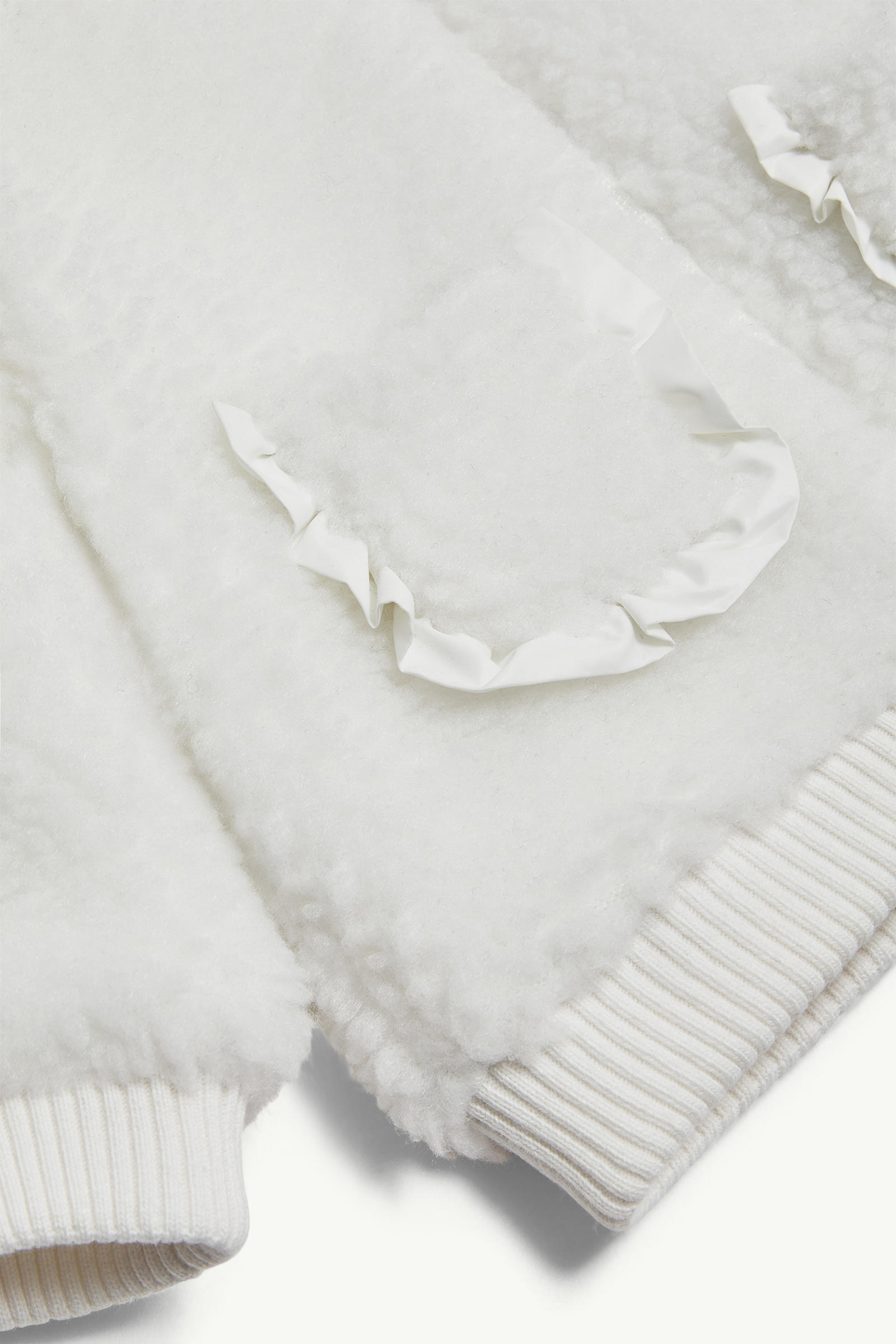 Cardigan zippé en teddy Fille Blanc Moncler 3