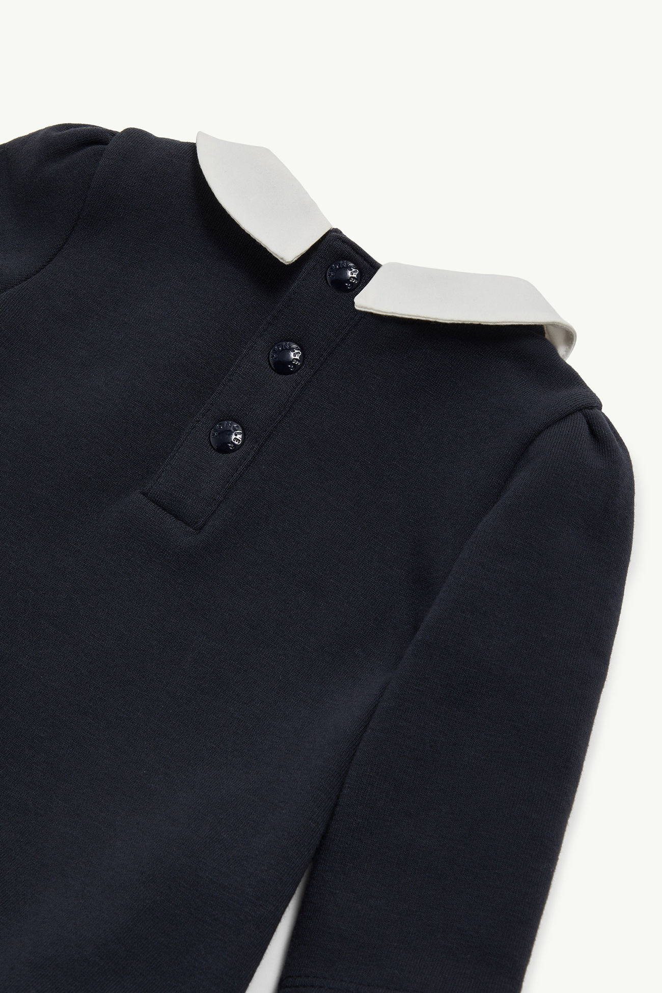 Abito in cotone con ruches Bambina Blu Navy Moncler 3