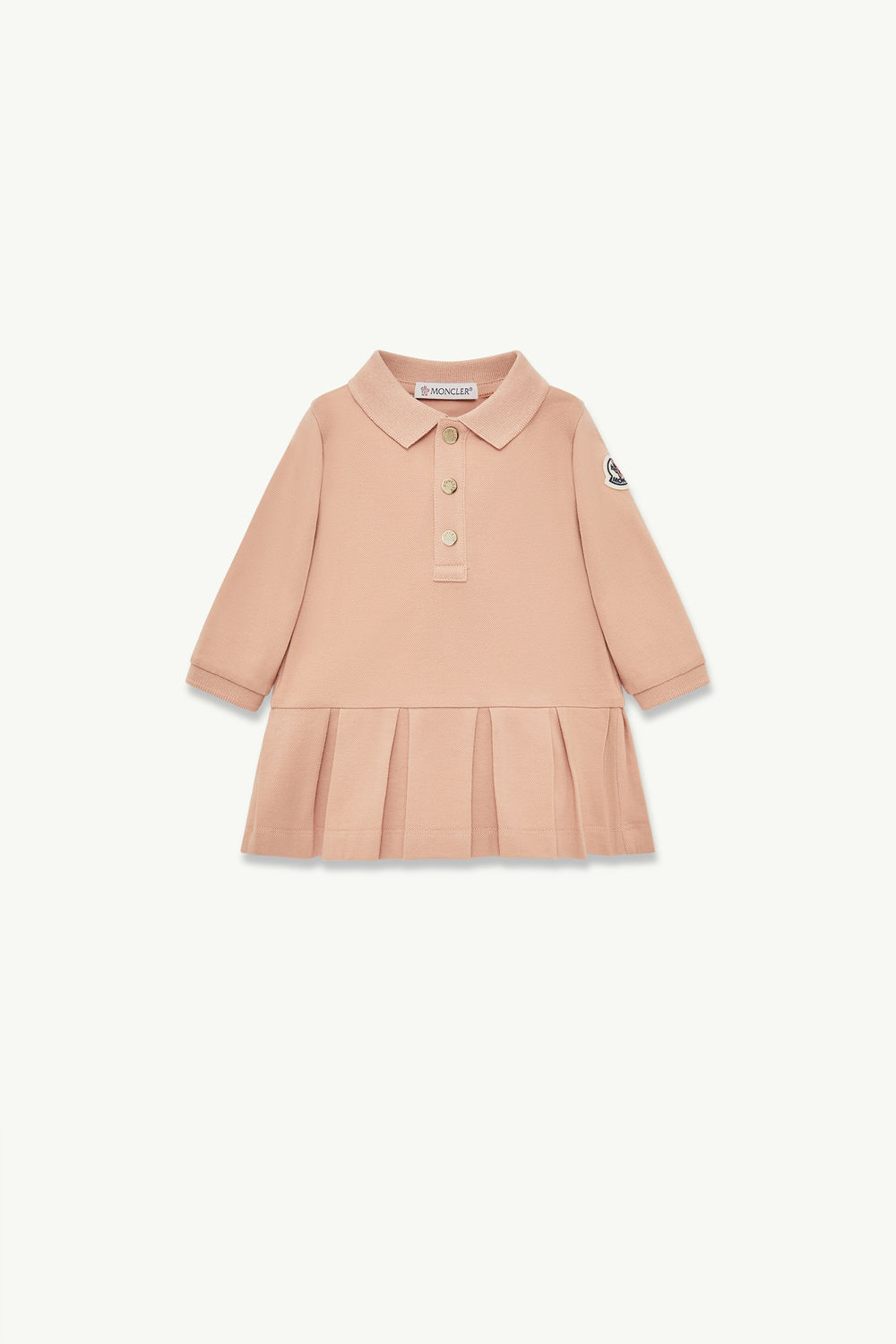 珠地棉Polo恤裙 女童 玫瑰粉紅色 Moncler 0
