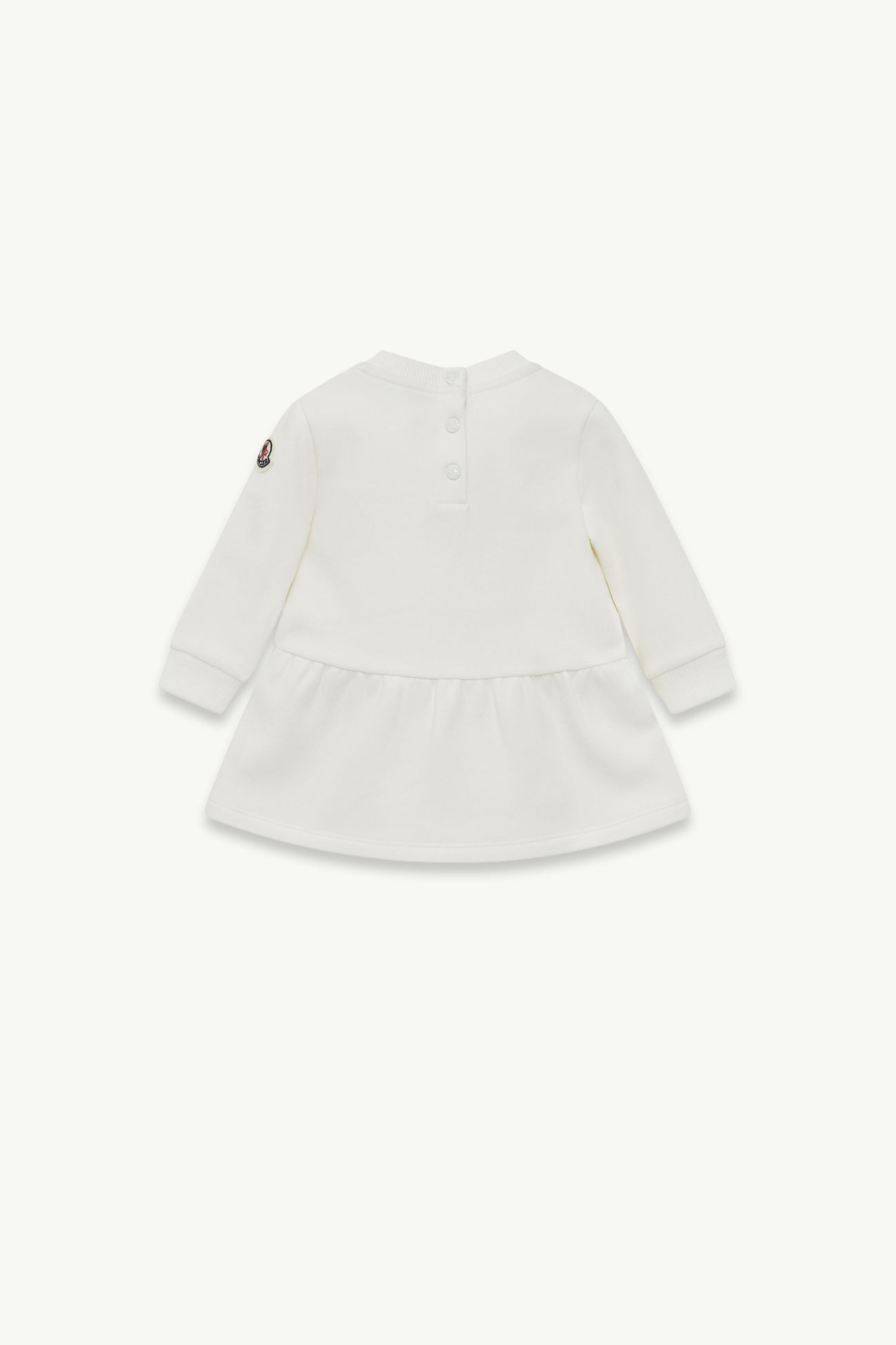 Abito in Cotone con Motivo Cuore Bambina Bianco Moncler 2