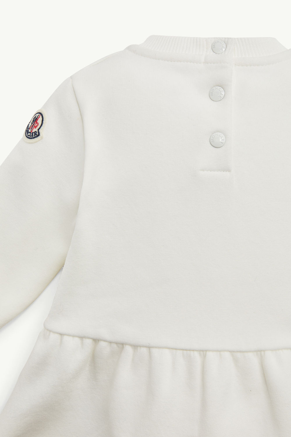 Heart Motif Cotton Dress Girl White Moncler 3