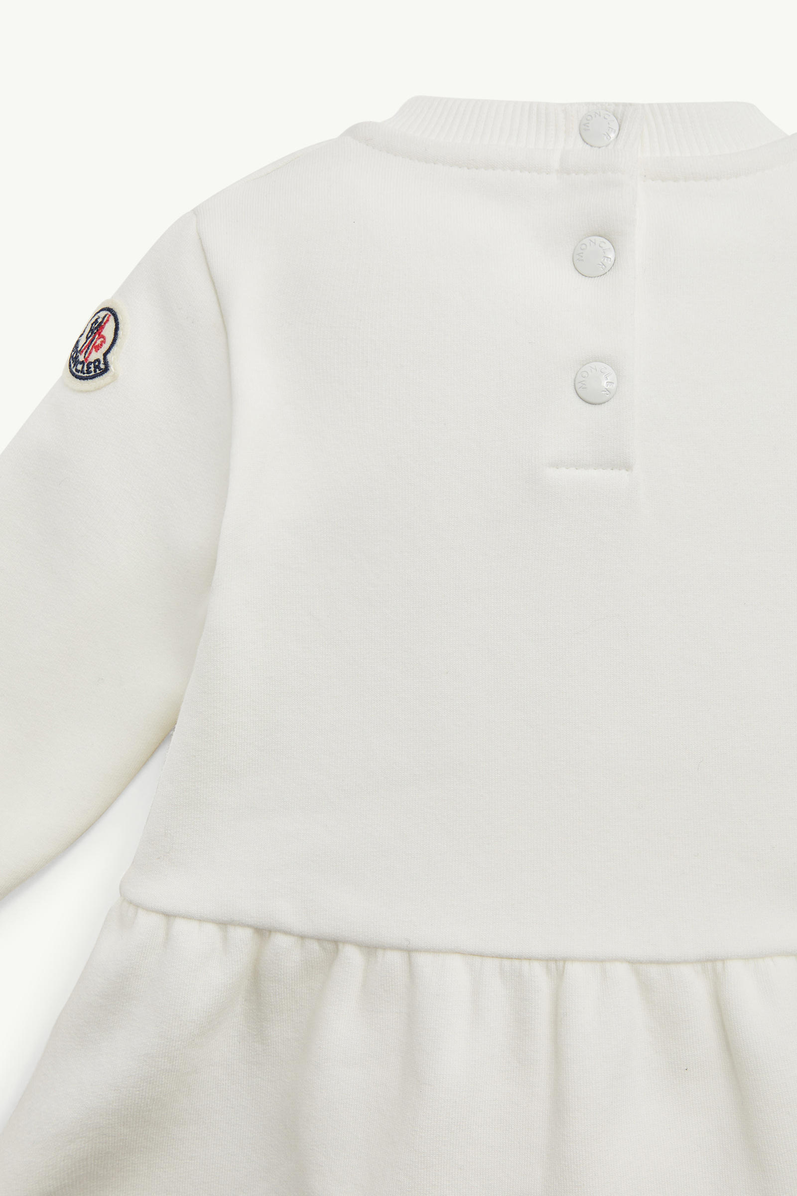 Heart Motif Cotton Dress Girl White Moncler 3