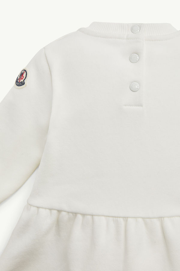 Robe en coton à motif cœur Fille Blanc Moncler 3